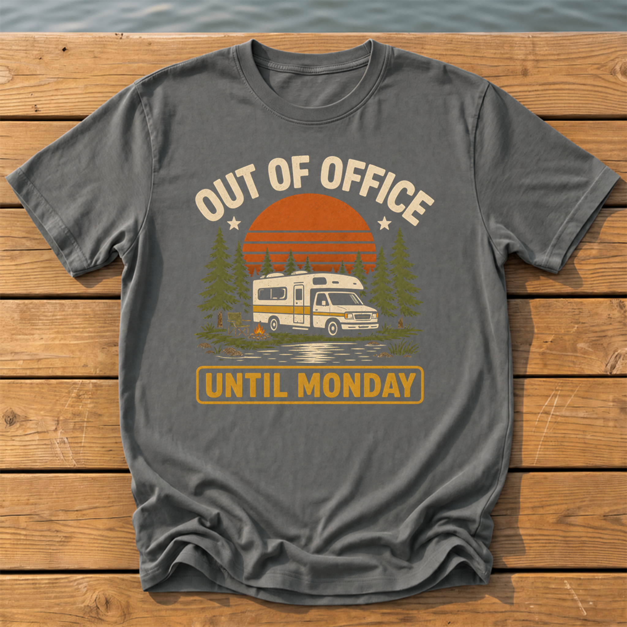 Out of Office Until Monday T-Shirt — Pepper
