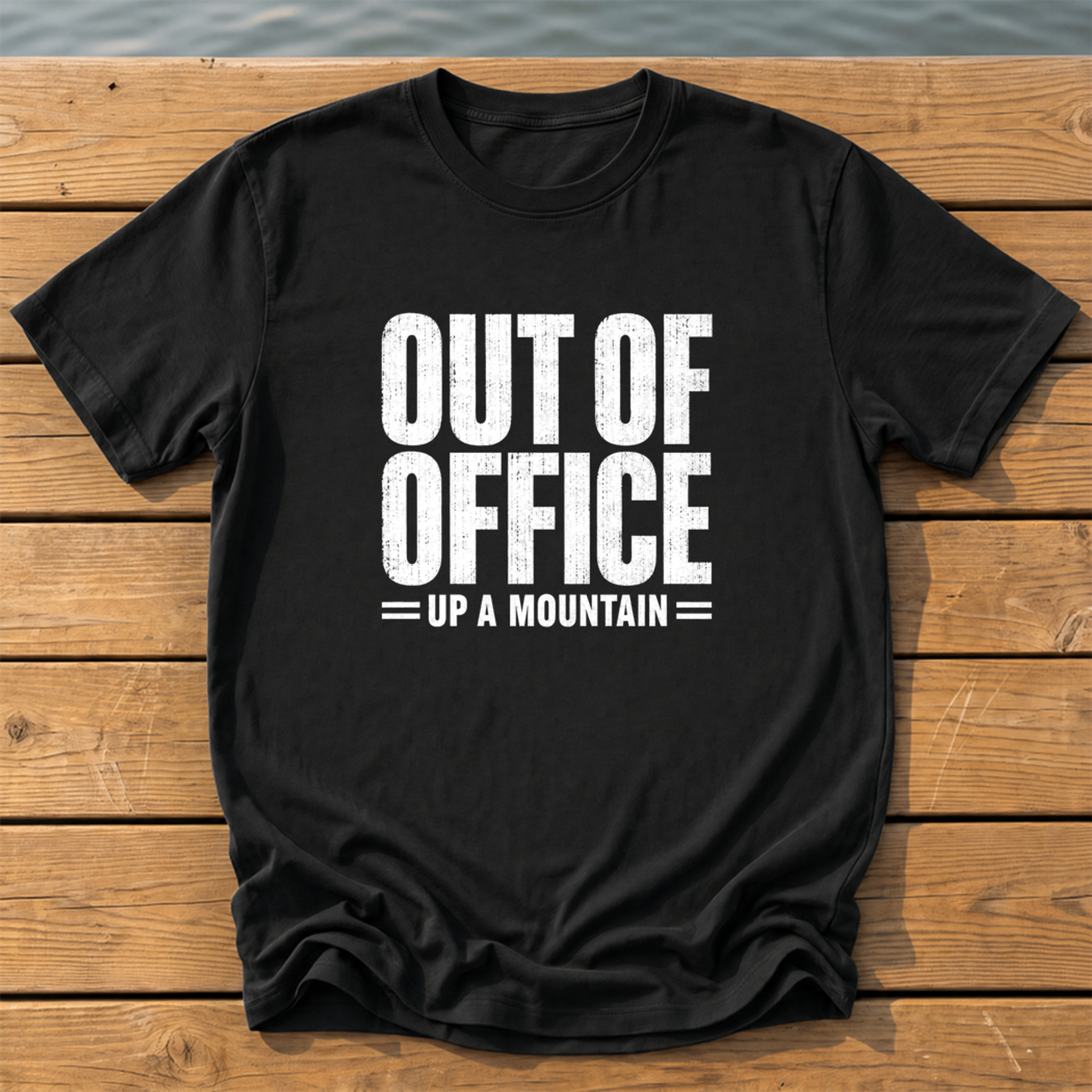 Out Of Office Up A Mountain T-Shirt — Black