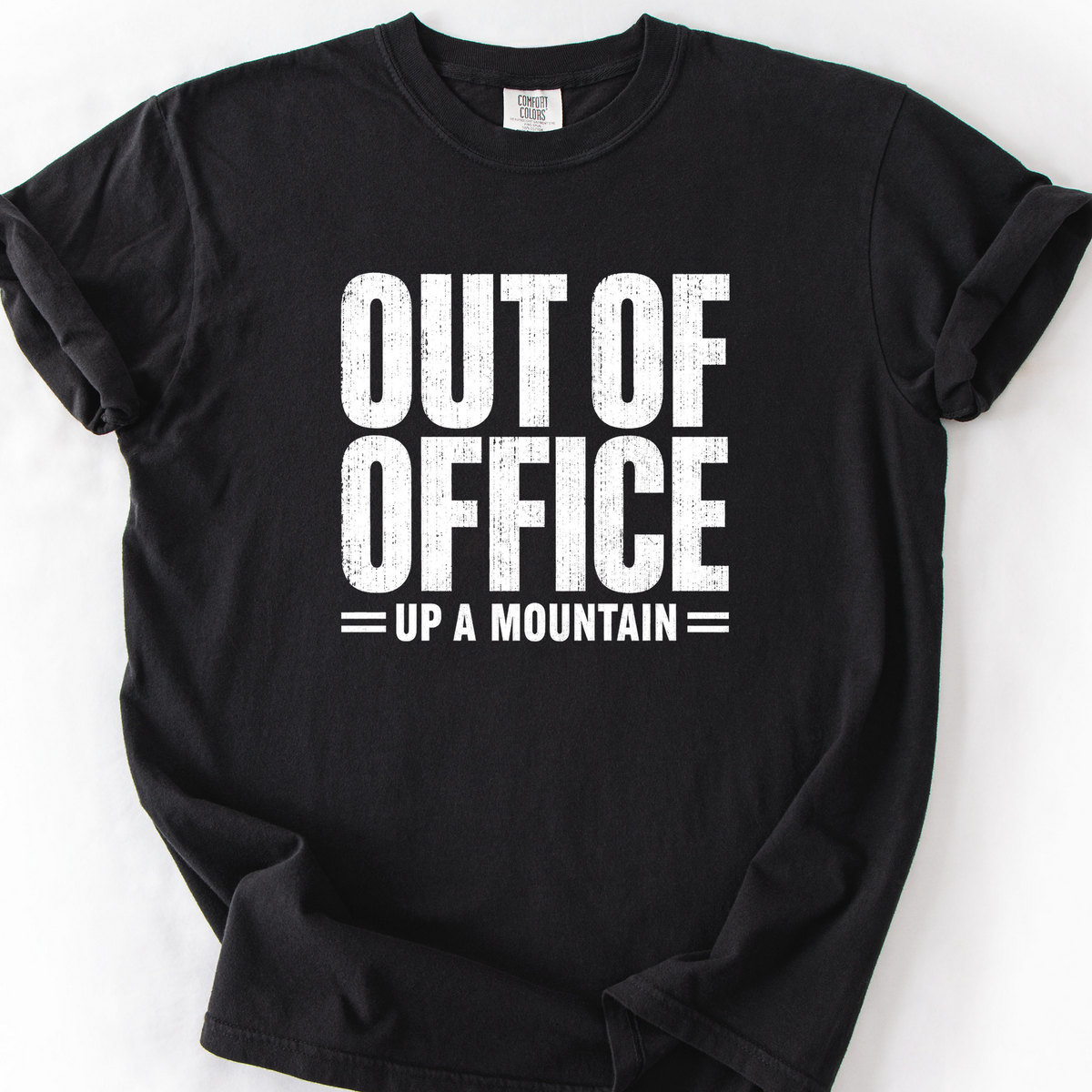 Out Of Office Up A Mountain T-Shirt — Black