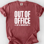 Out Of Office Up A Mountain T-Shirt — Brick
