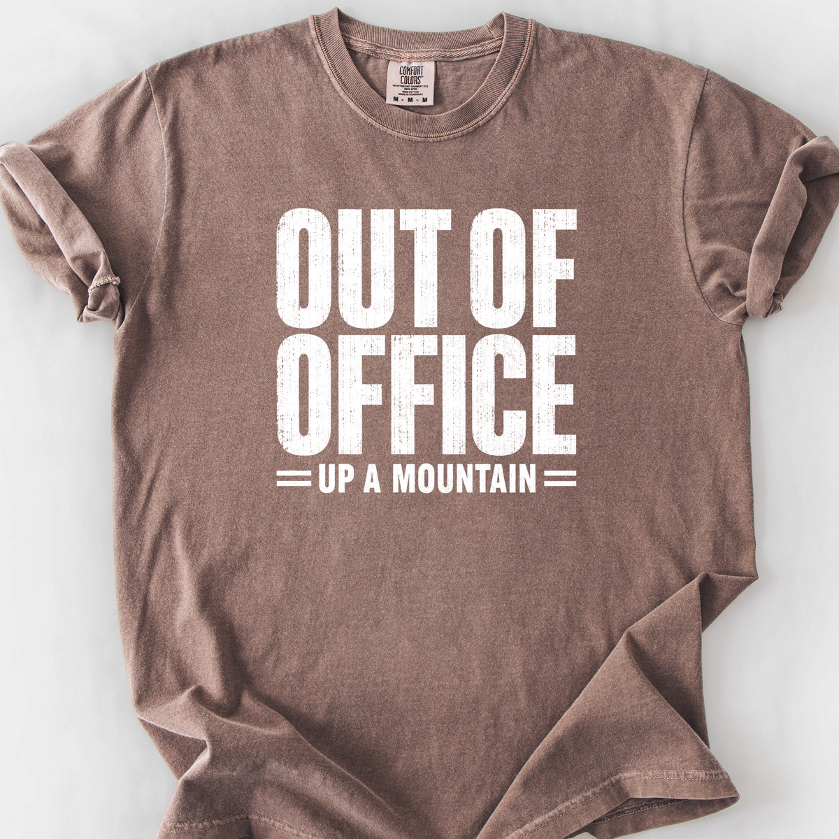 Out Of Office Up A Mountain T-Shirt — Espresso