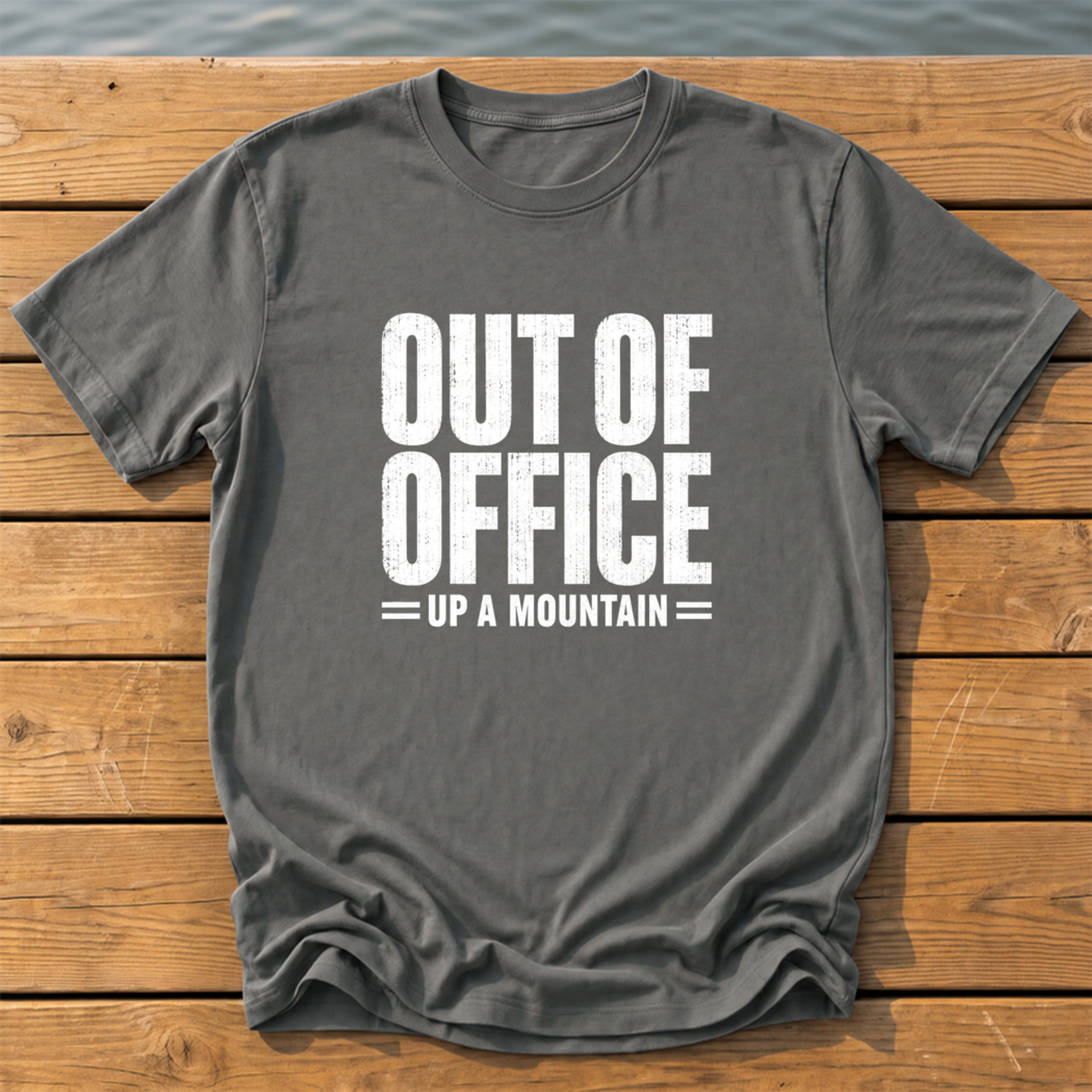 Out Of Office Up A Mountain T-Shirt — Pepper