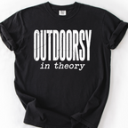 Outdoorsy in Theory T-Shirt — Black