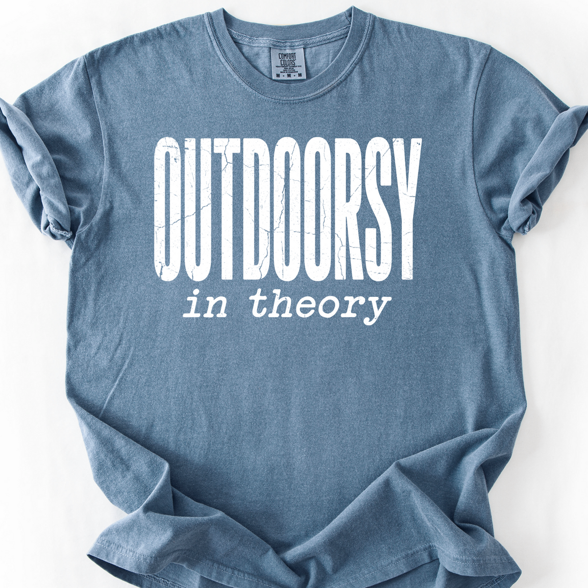 Outdoorsy in Theory T-Shirt — Blue Jean