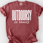 Outdoorsy in Theory T-Shirt — Brick