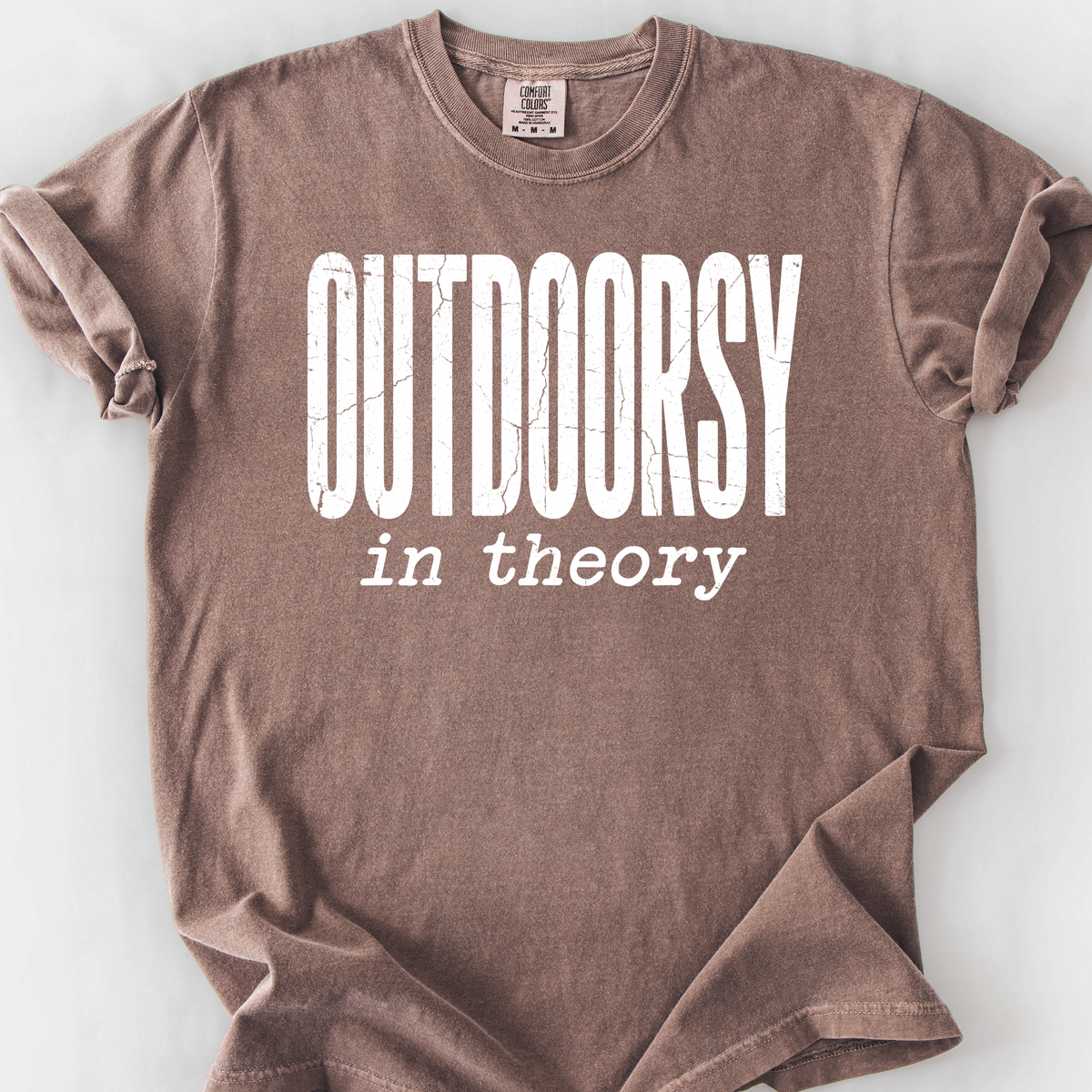 Outdoorsy in Theory T-Shirt — Espresso