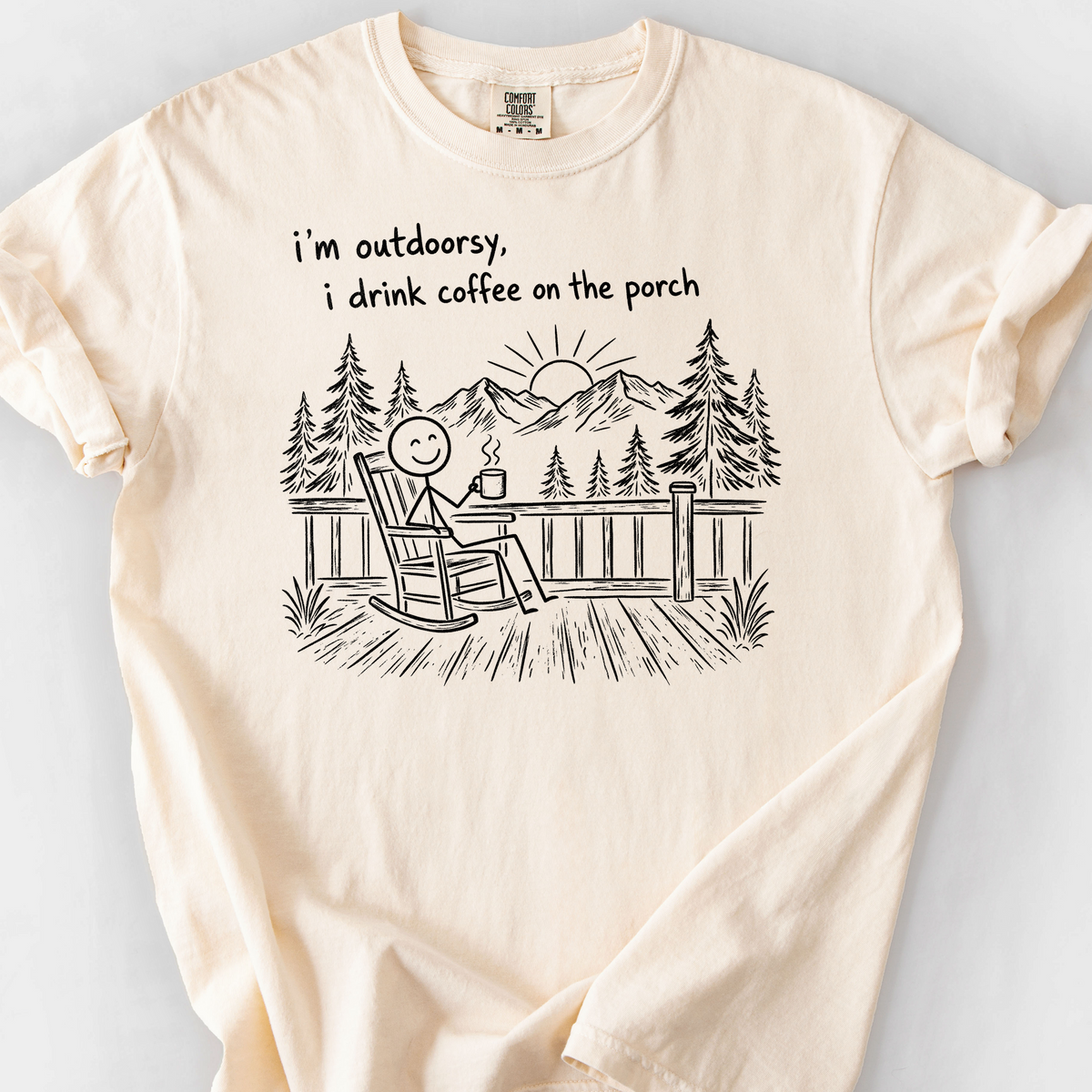 Outdoorsy (Porch Version) T-Shirt — Ivory