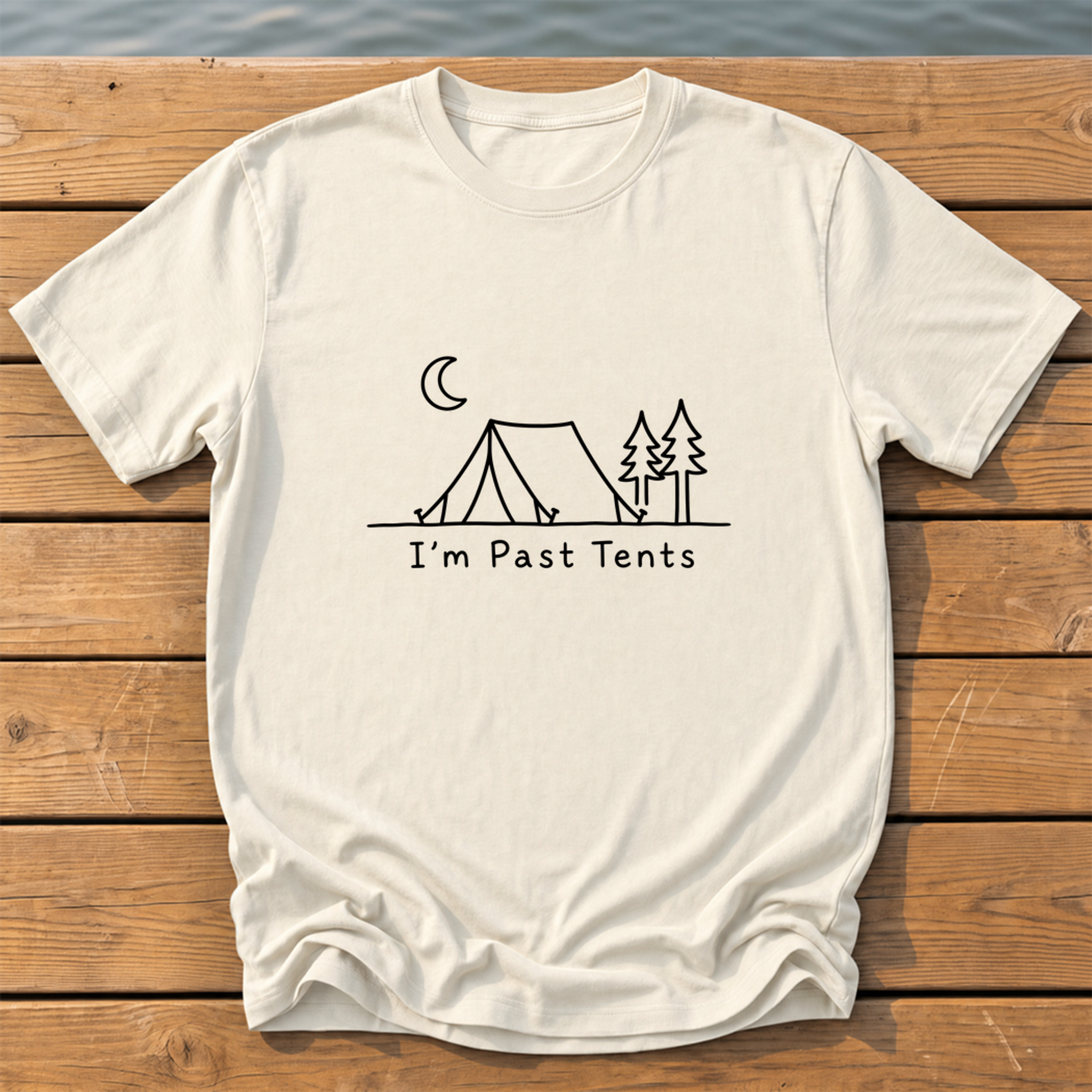 Outside-ish Design 06 T-Shirt — Ivory