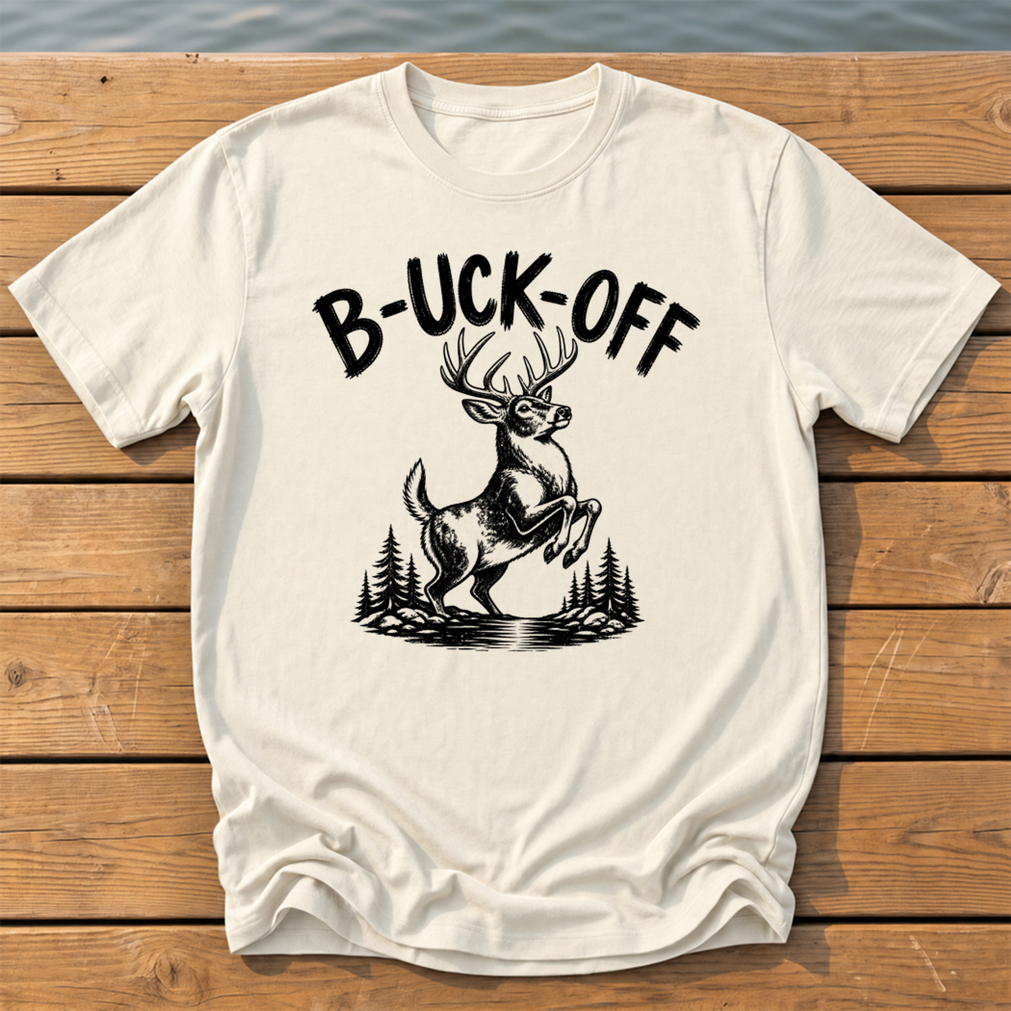 Outside-ish Design 07 T-Shirt — Ivory