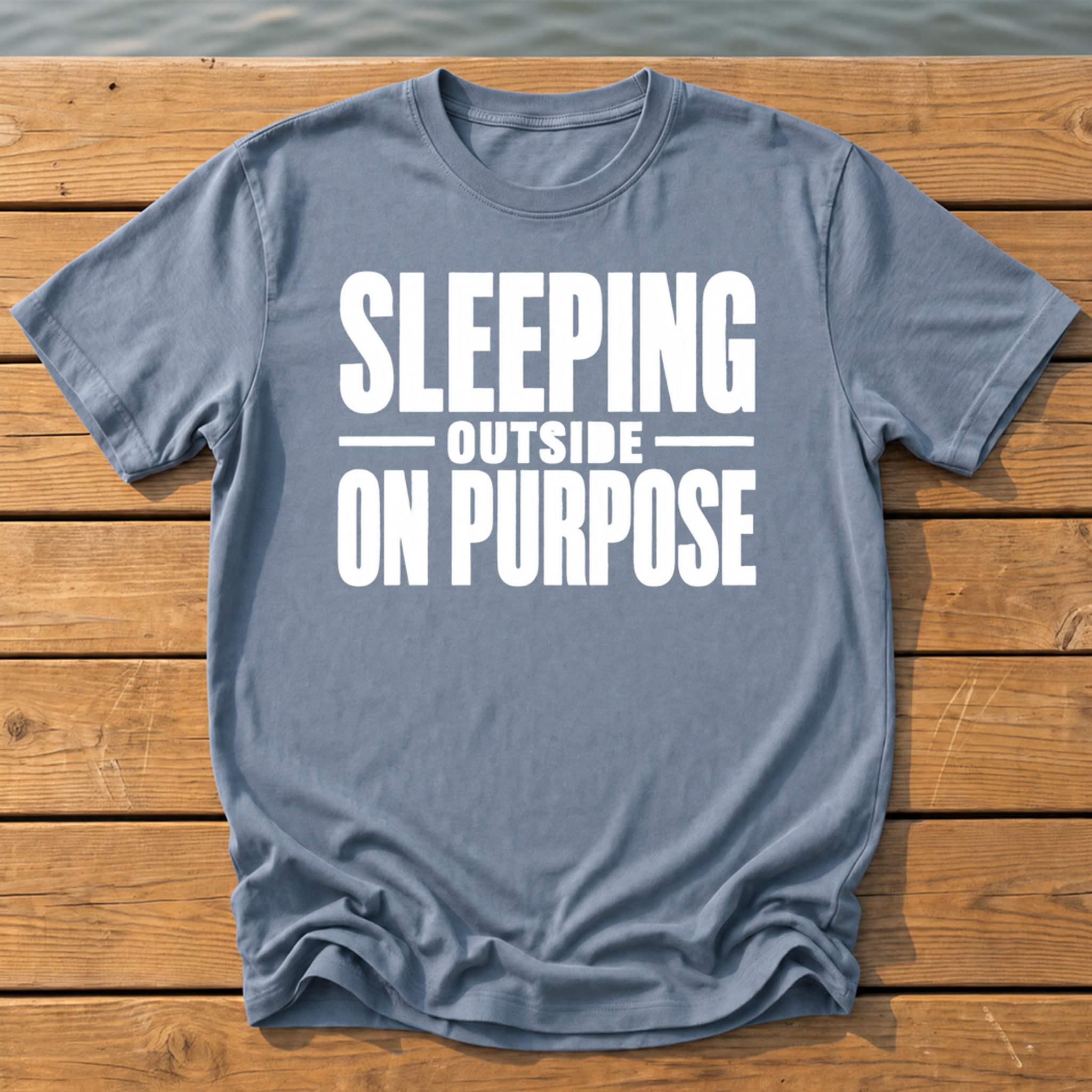 Outside-ish Design 26 T-Shirt — Blue Jean