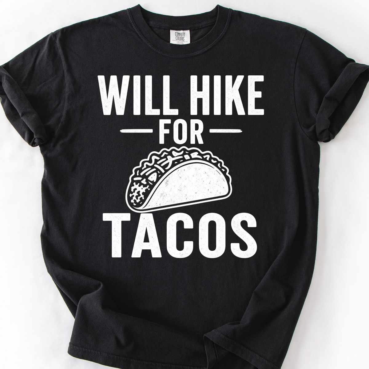 Will Hike For Tacos — Black