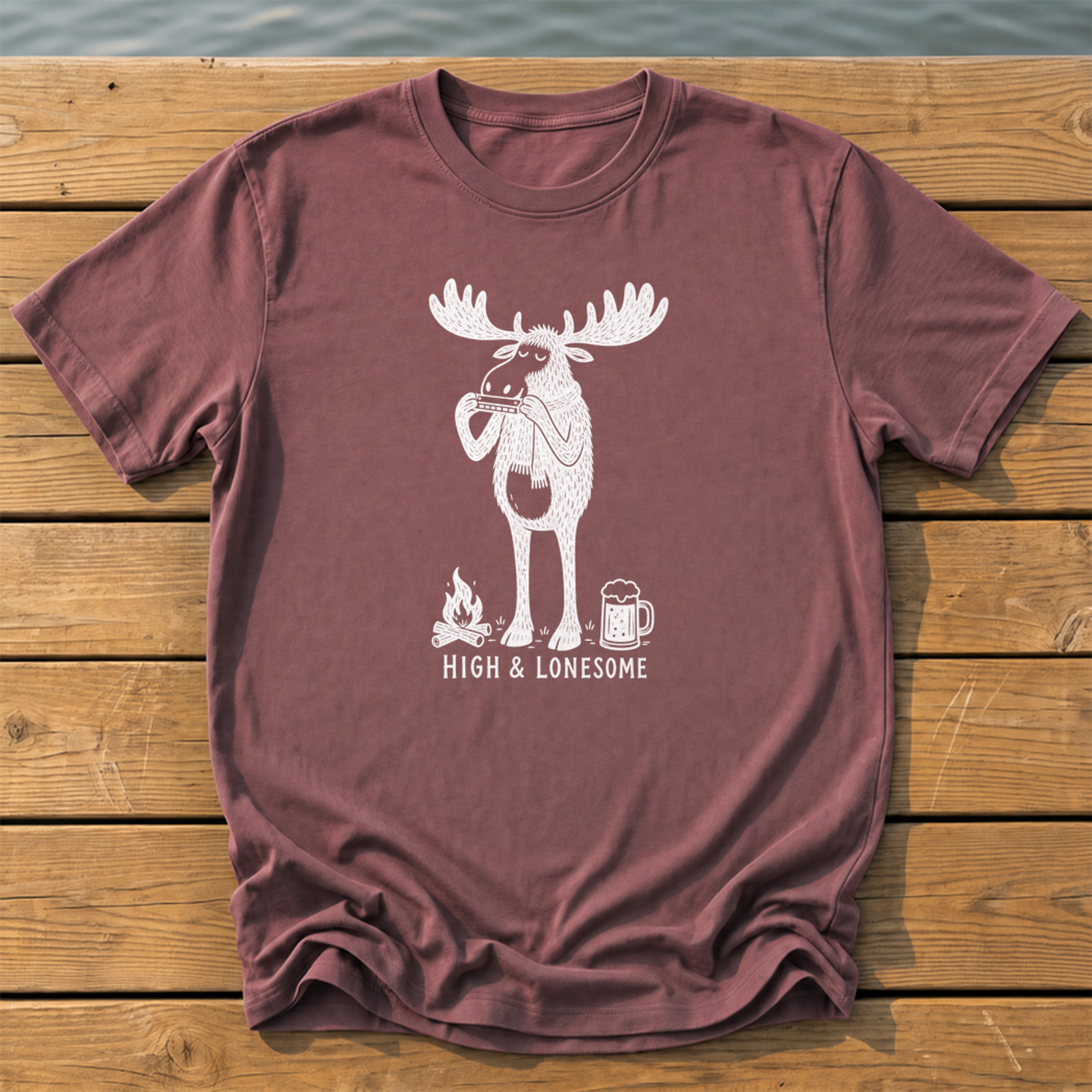 Outside-ish Design 32 T-Shirt — Brick