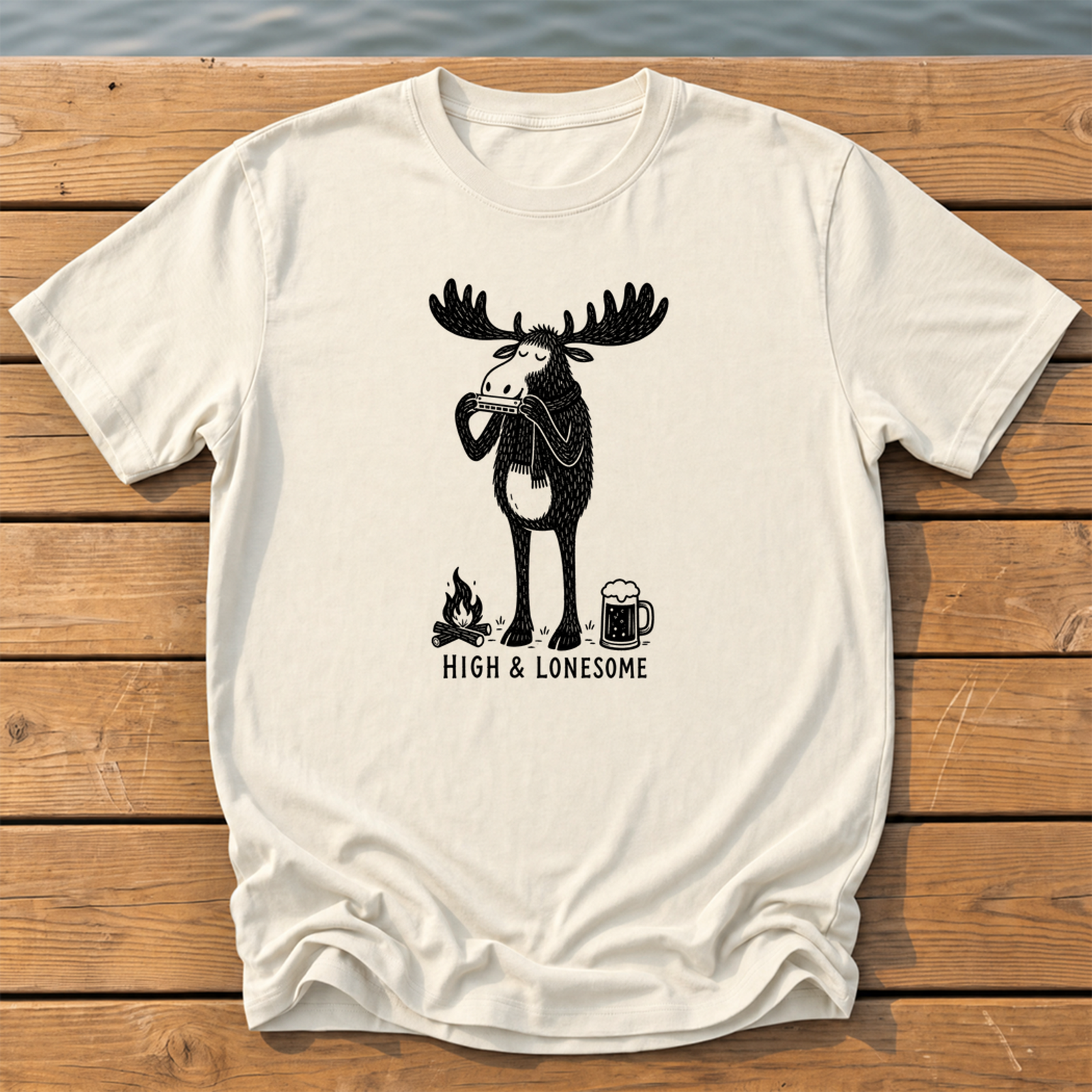 Outside-ish Design 32 T-Shirt — Ivory