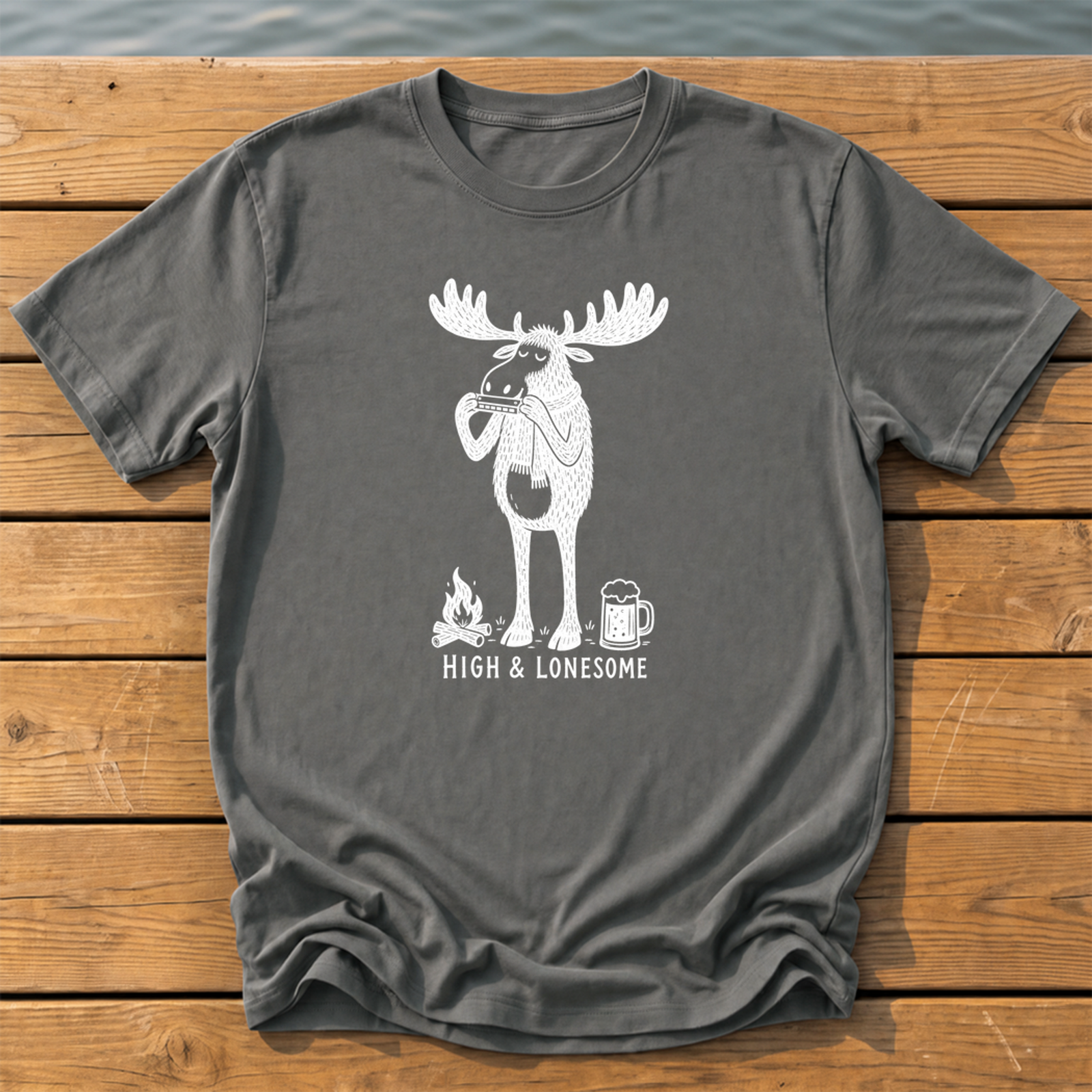 Outside-ish Design 32 T-Shirt — Pepper