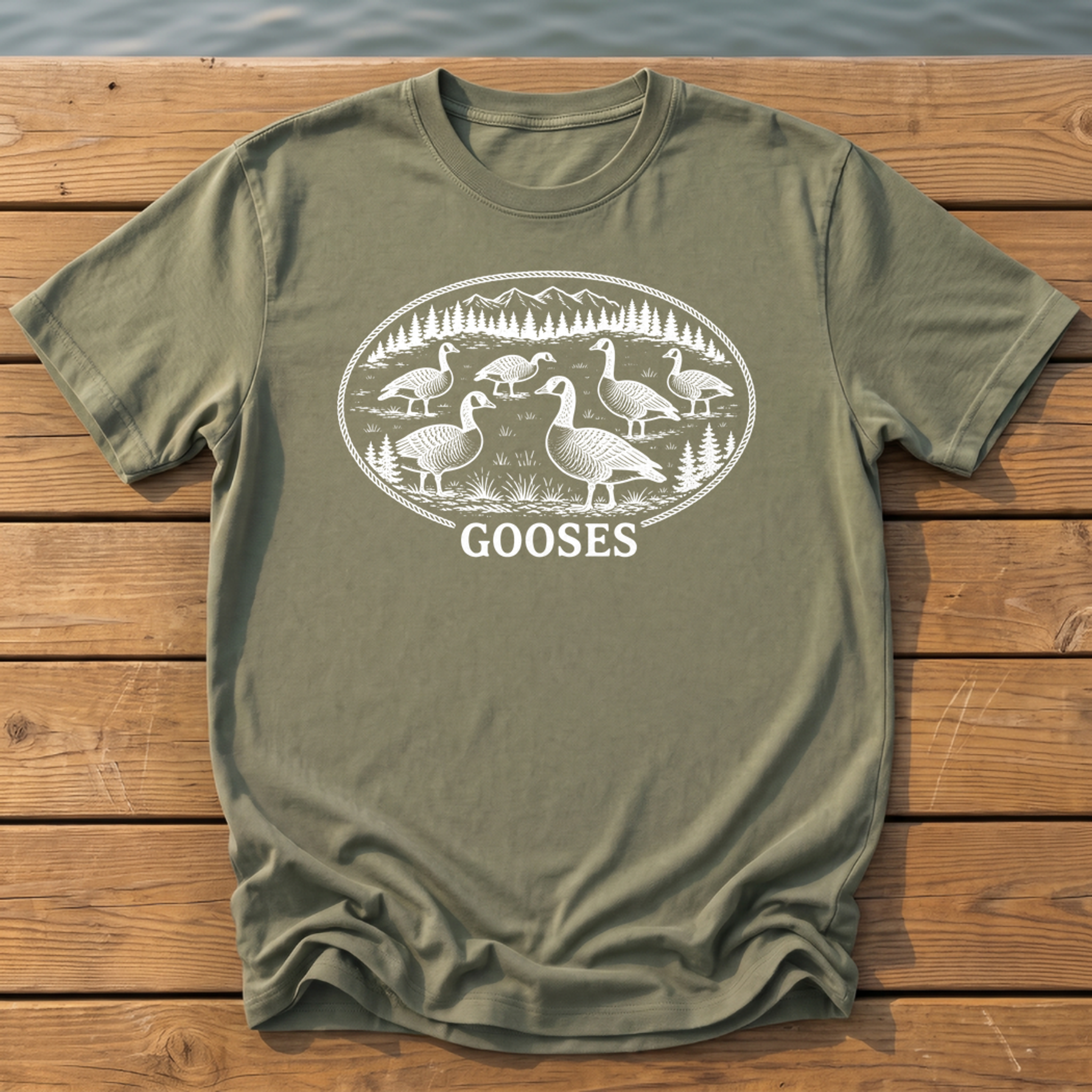 Outside-ish Design 37 T-Shirt — Moss