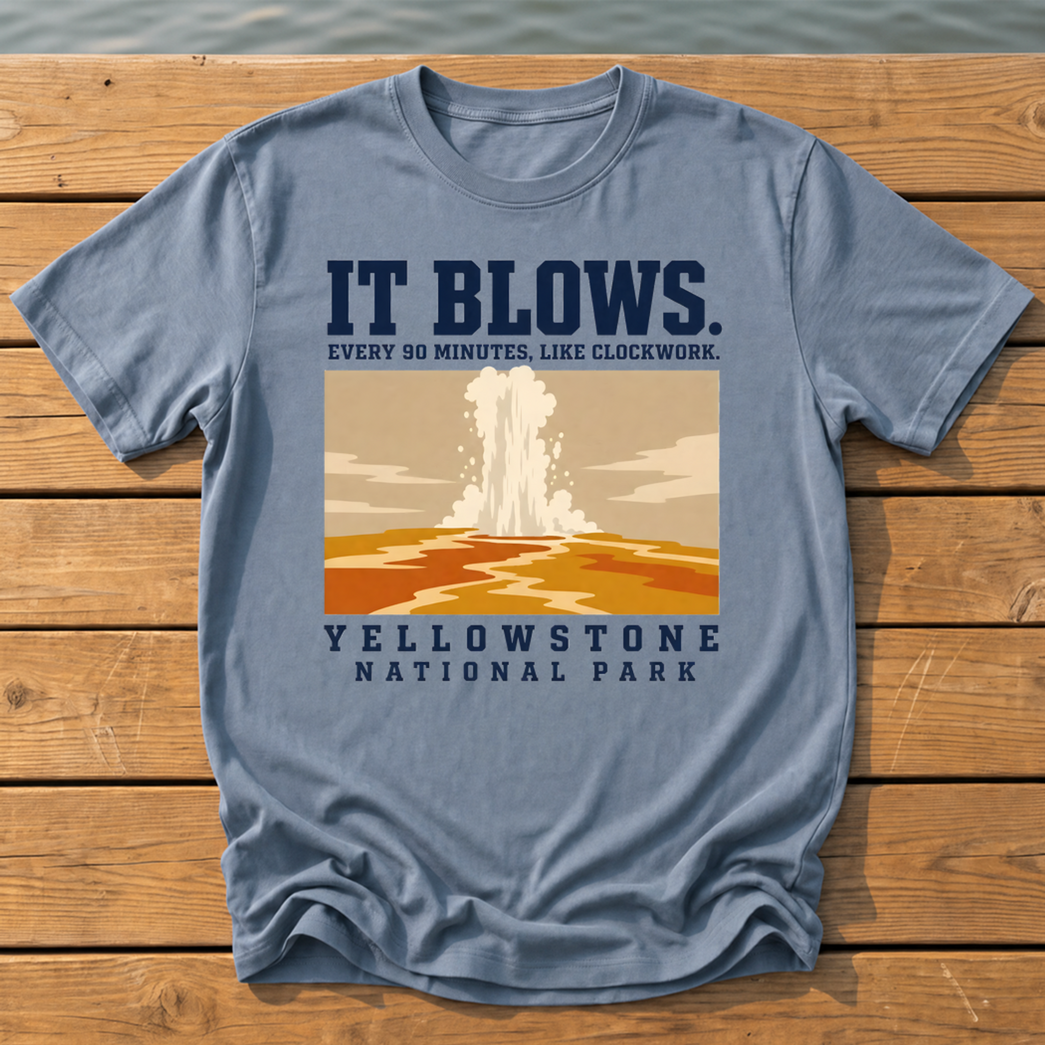 Outside-ish Design 43 T-Shirt — Blue Jean
