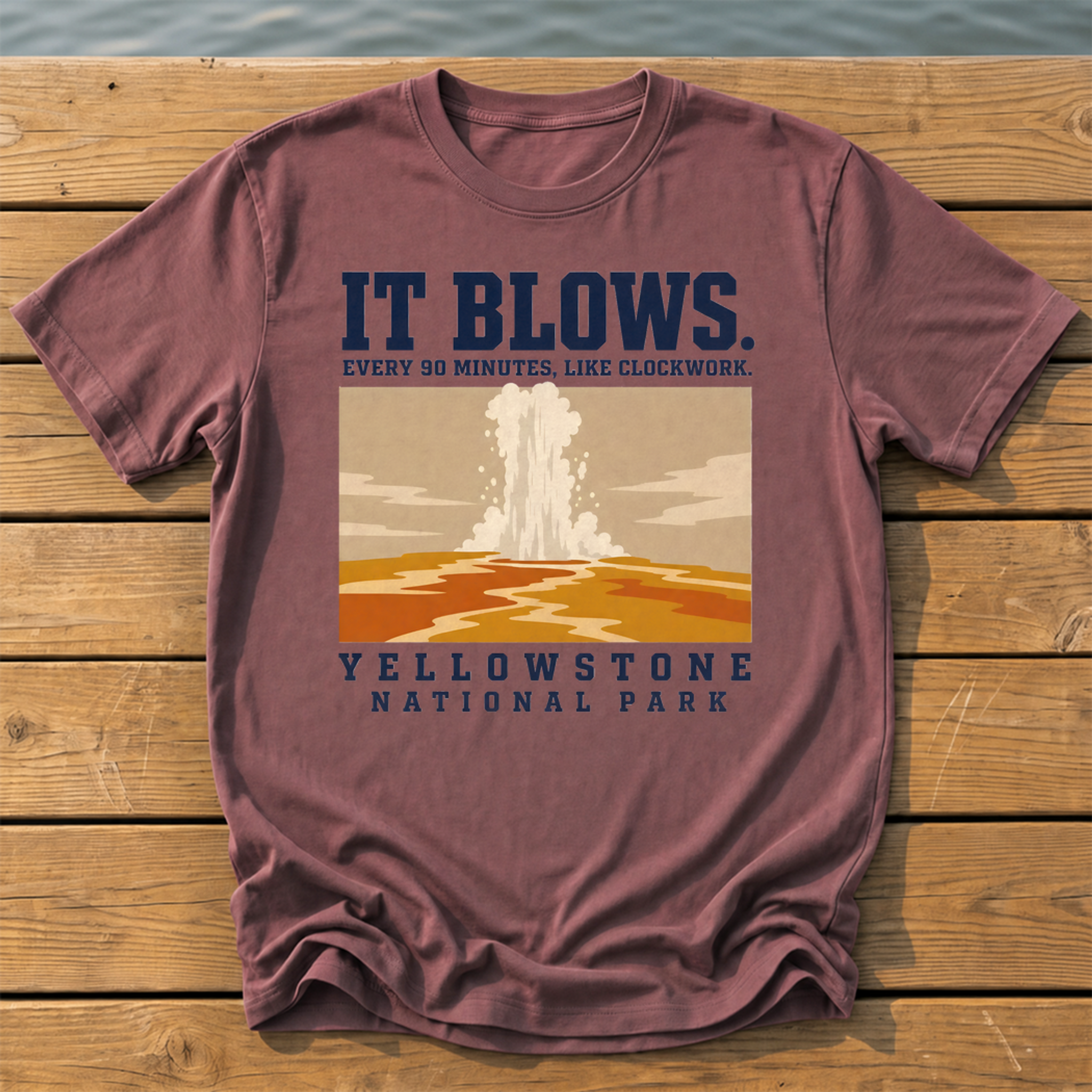 Outside-ish Design 43 T-Shirt — Brick