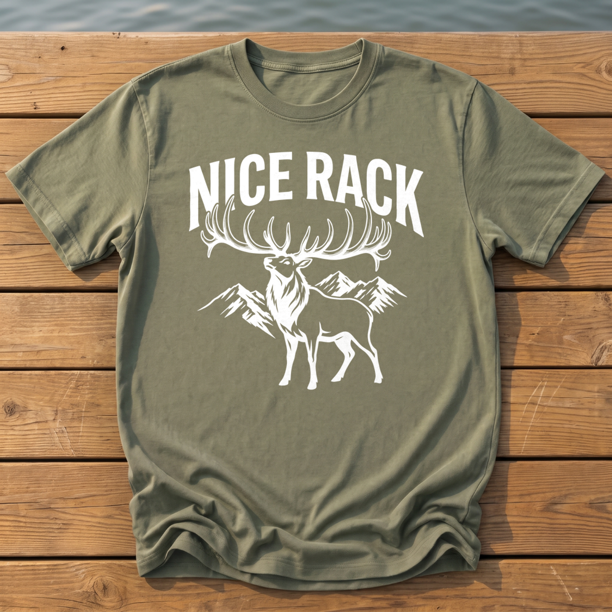 Outside-ish Design 48 T-Shirt — Moss