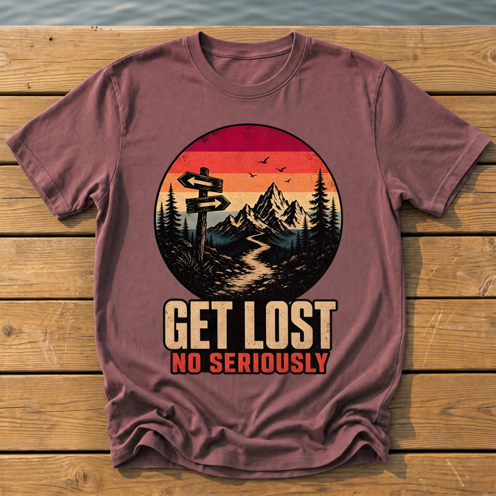 Outside-ish Design 51 T-Shirt — Brick