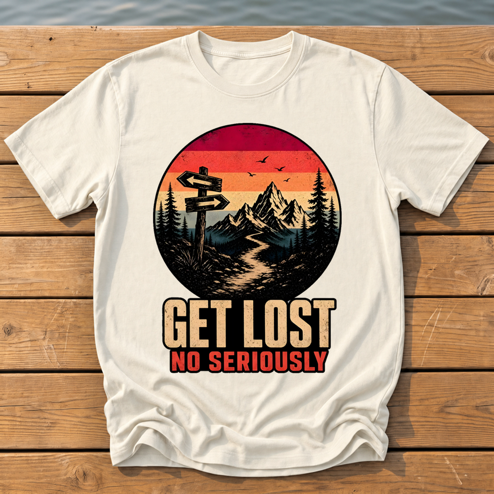 Outside-ish Design 51 T-Shirt — Ivory