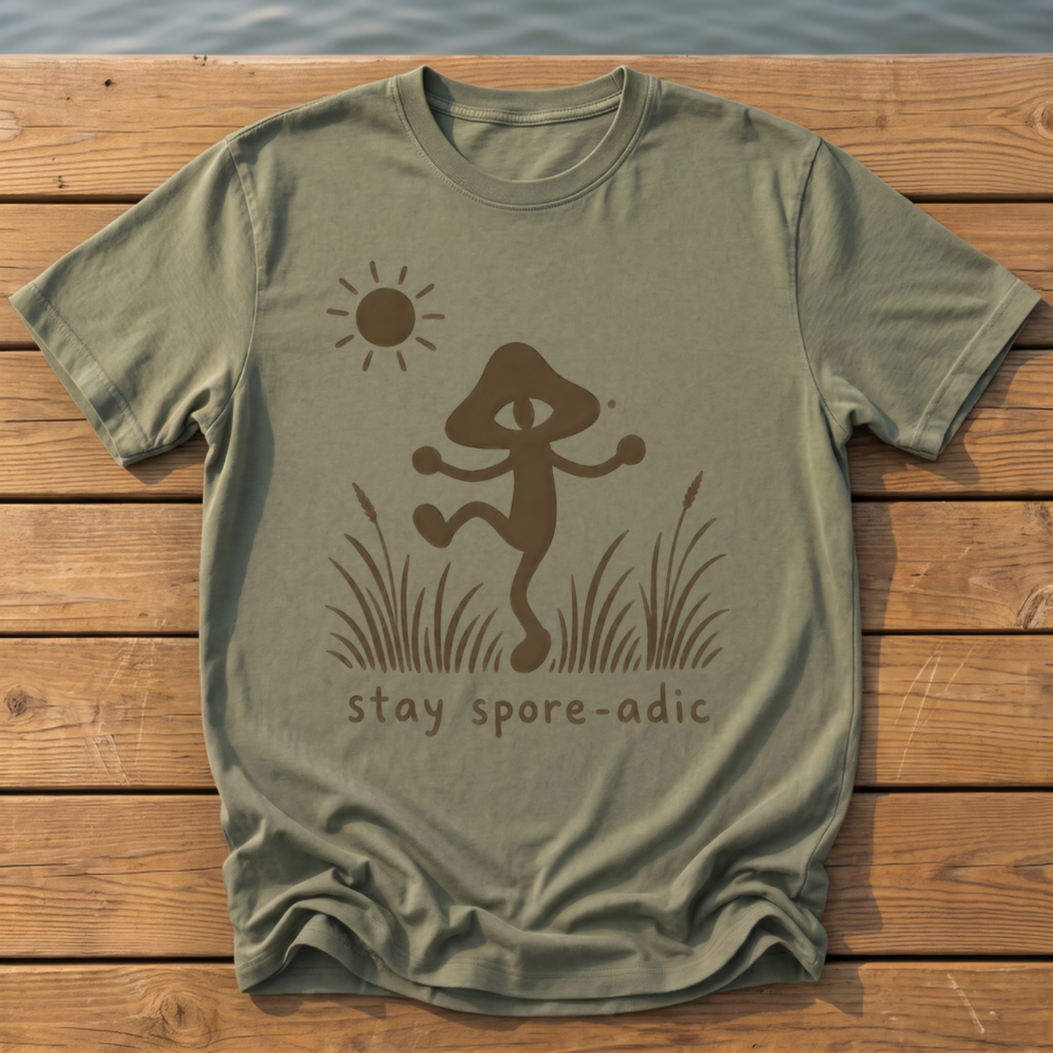 Outside-ish Design 62 T-Shirt — Moss