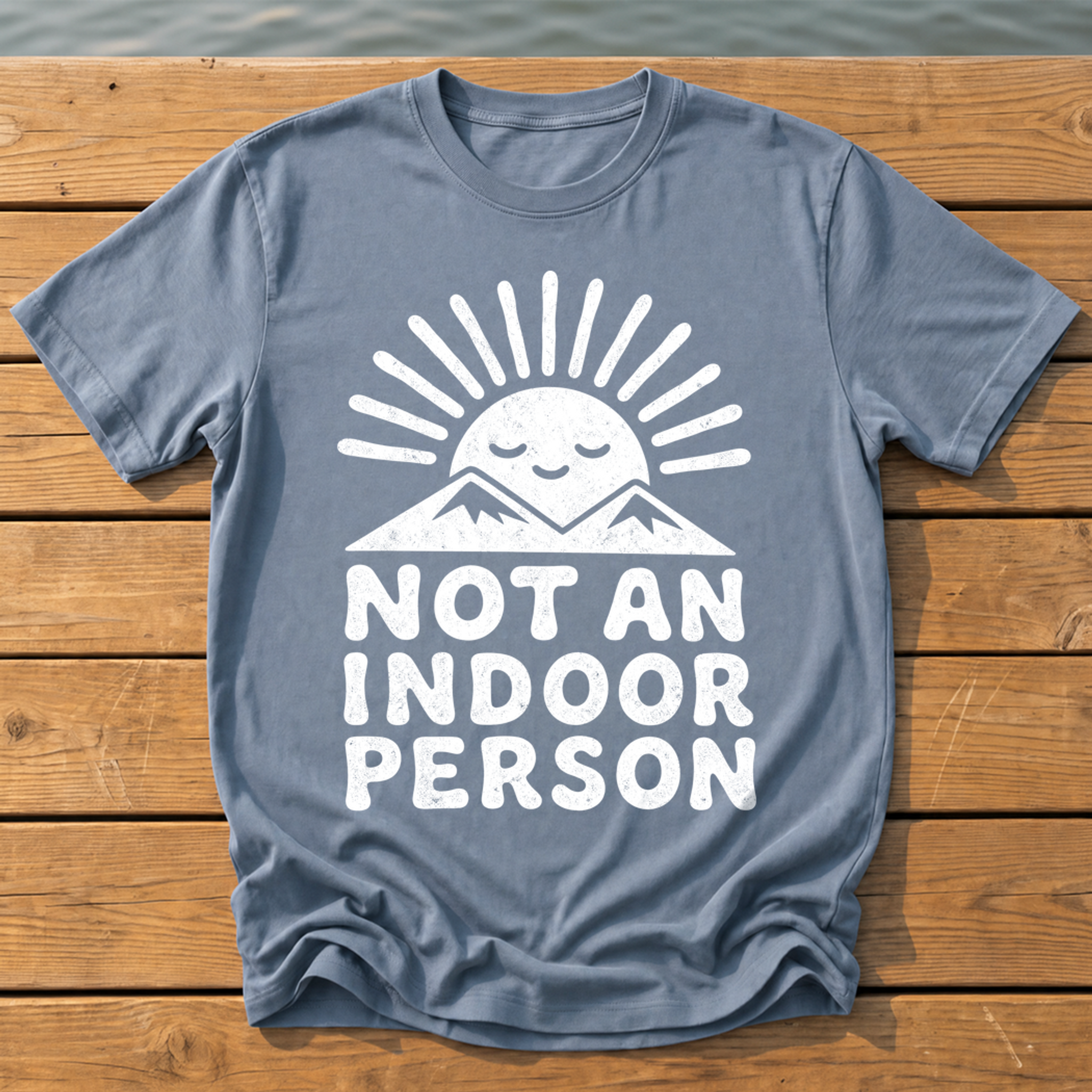 Outside-ish Design 63 T-Shirt — Blue Jean