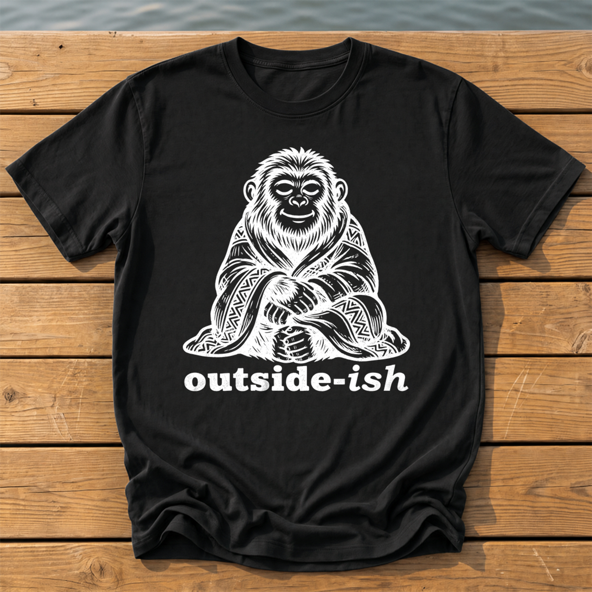 Outside-ish Design 64 T-Shirt — Black