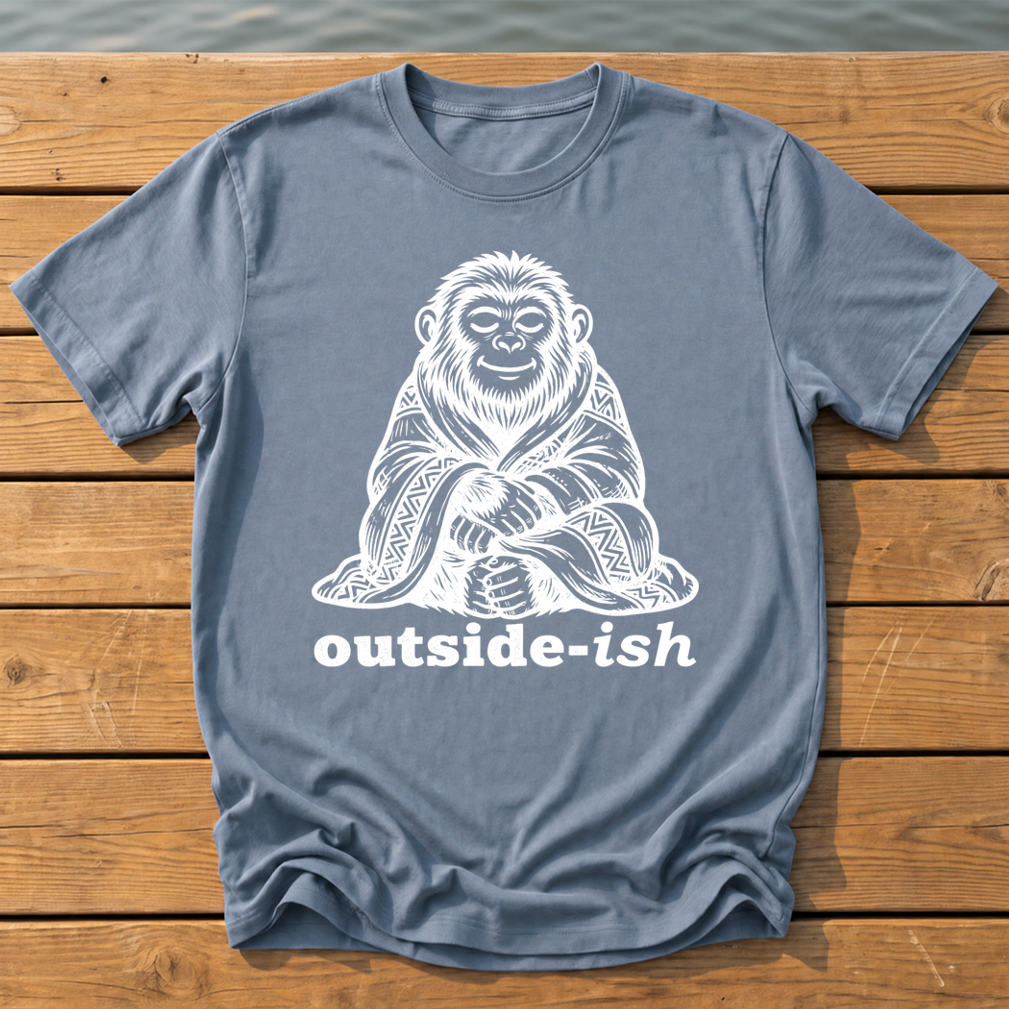 Outside-ish Design 64 T-Shirt — Blue Jean