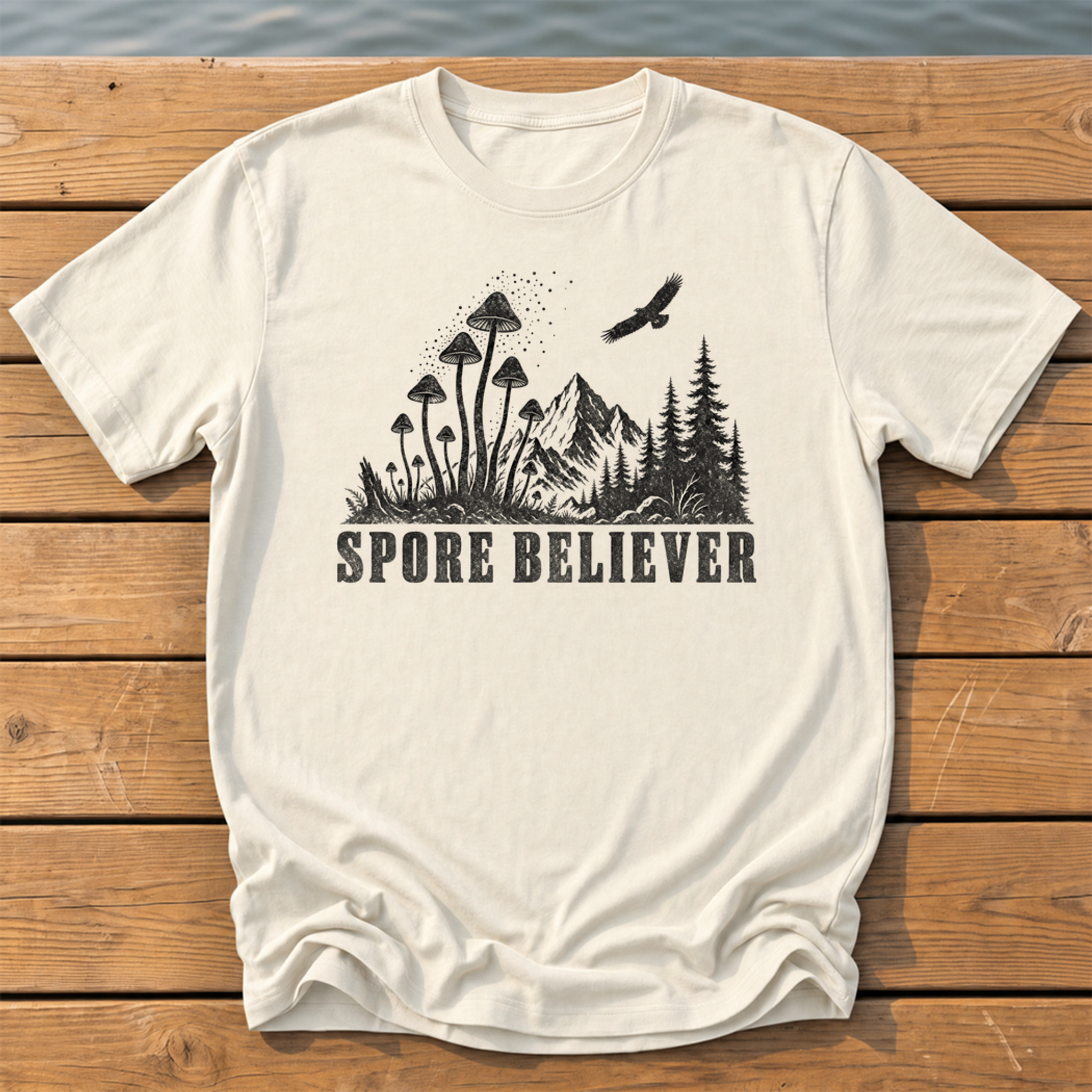 Outside-ish Design 69 T-Shirt — Ivory
