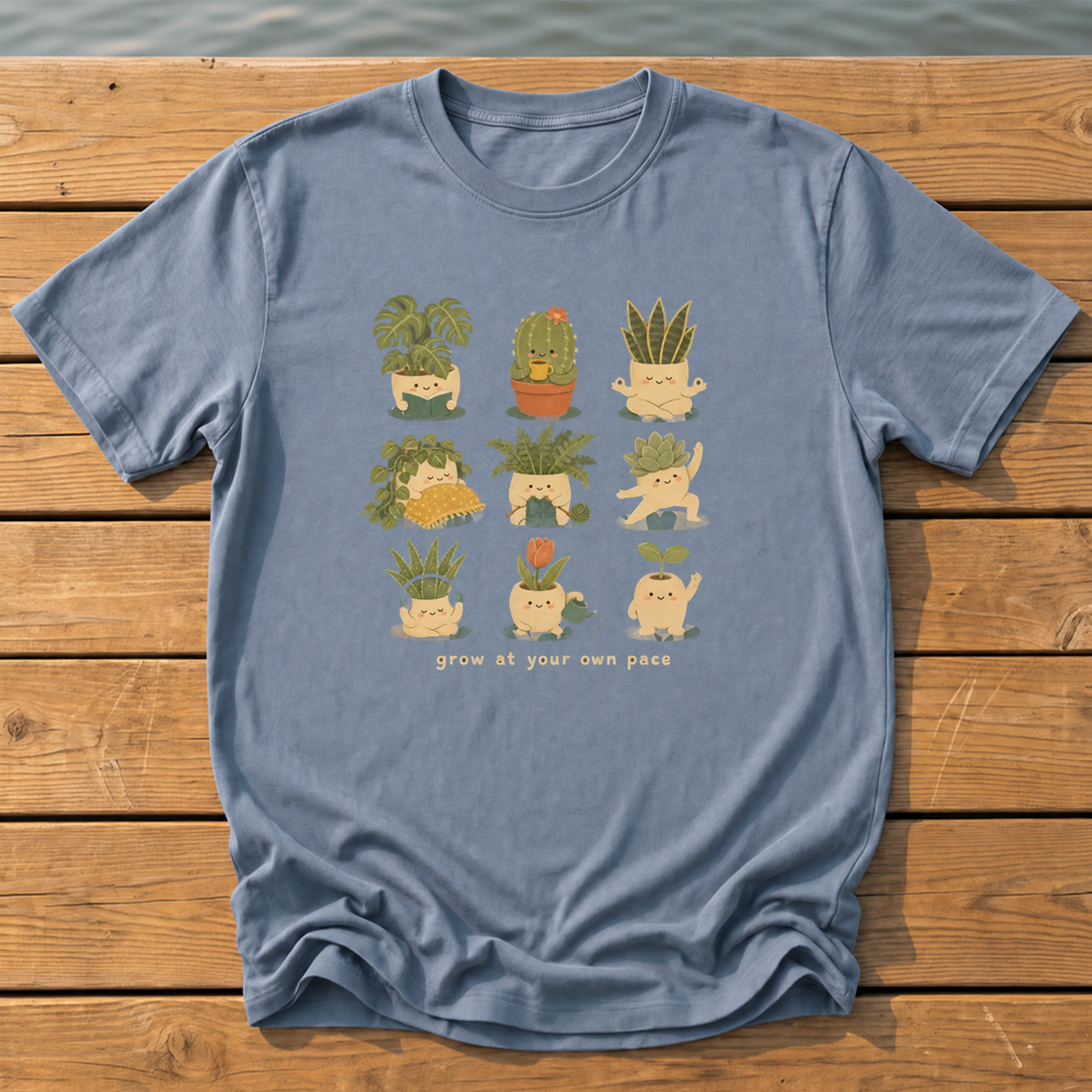 Outside-ish Design 74 T-Shirt — Blue Jean