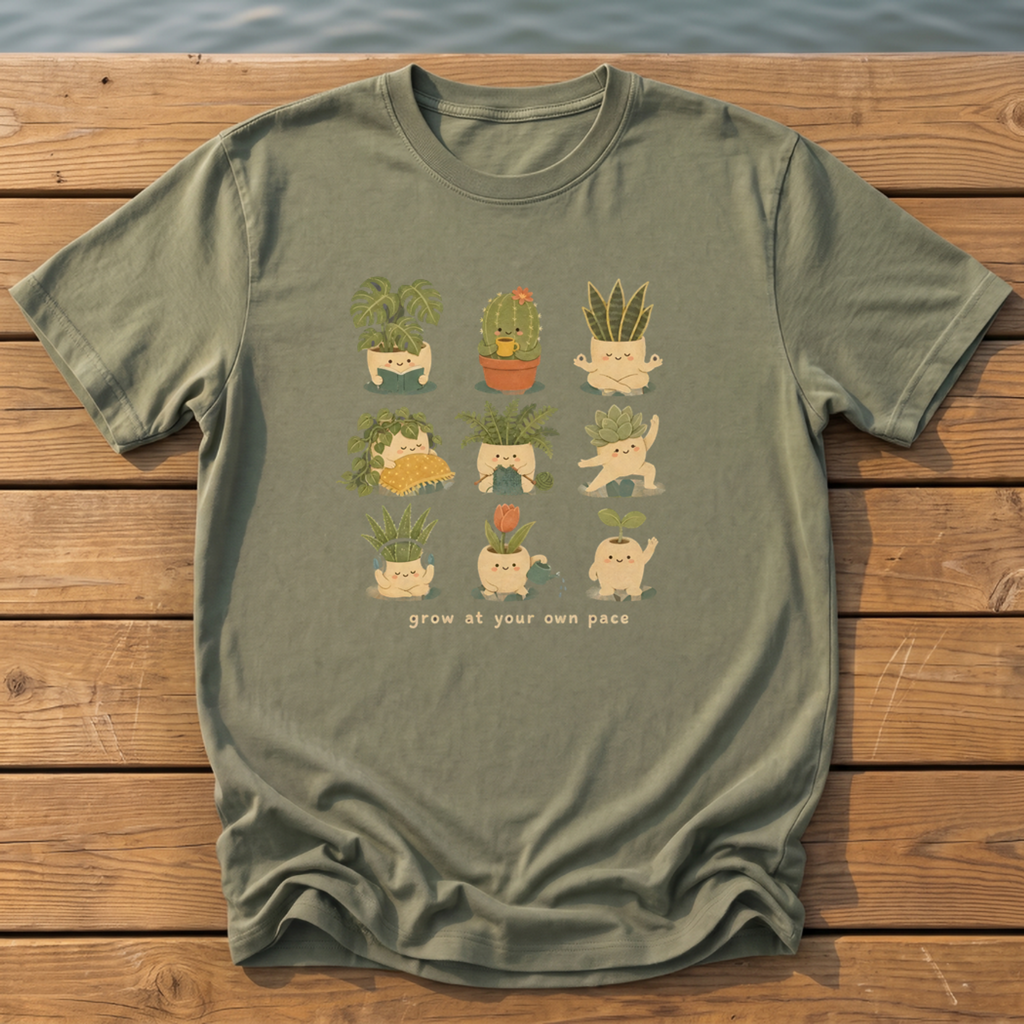 Outside-ish Design 74 T-Shirt — Moss