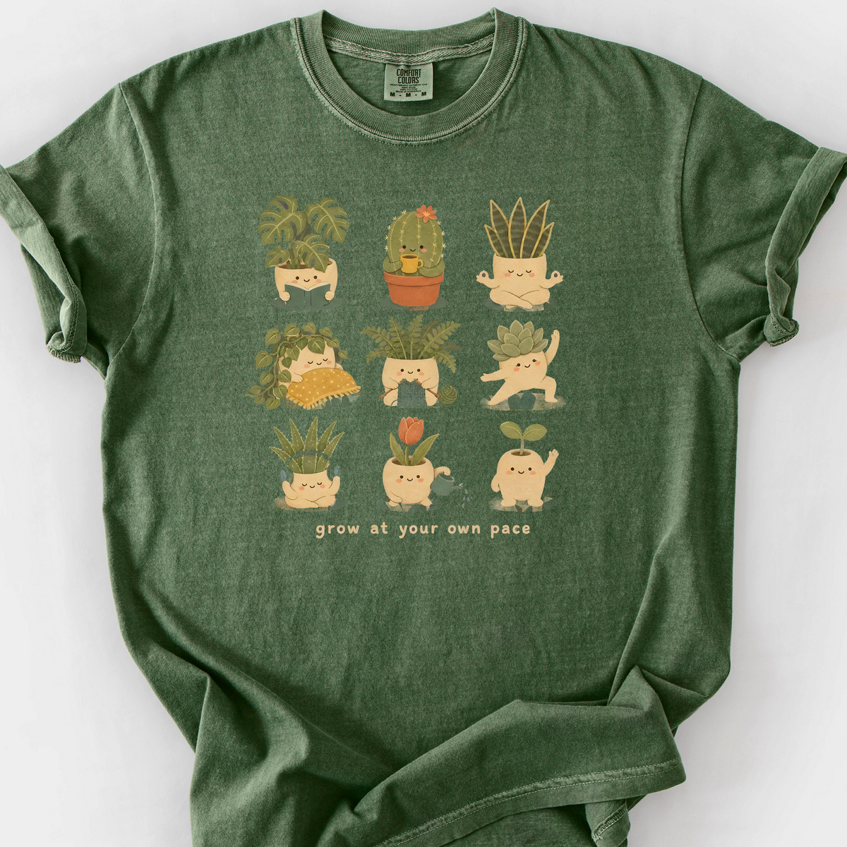 Grow at Your Own Pace T-Shirt — Moss