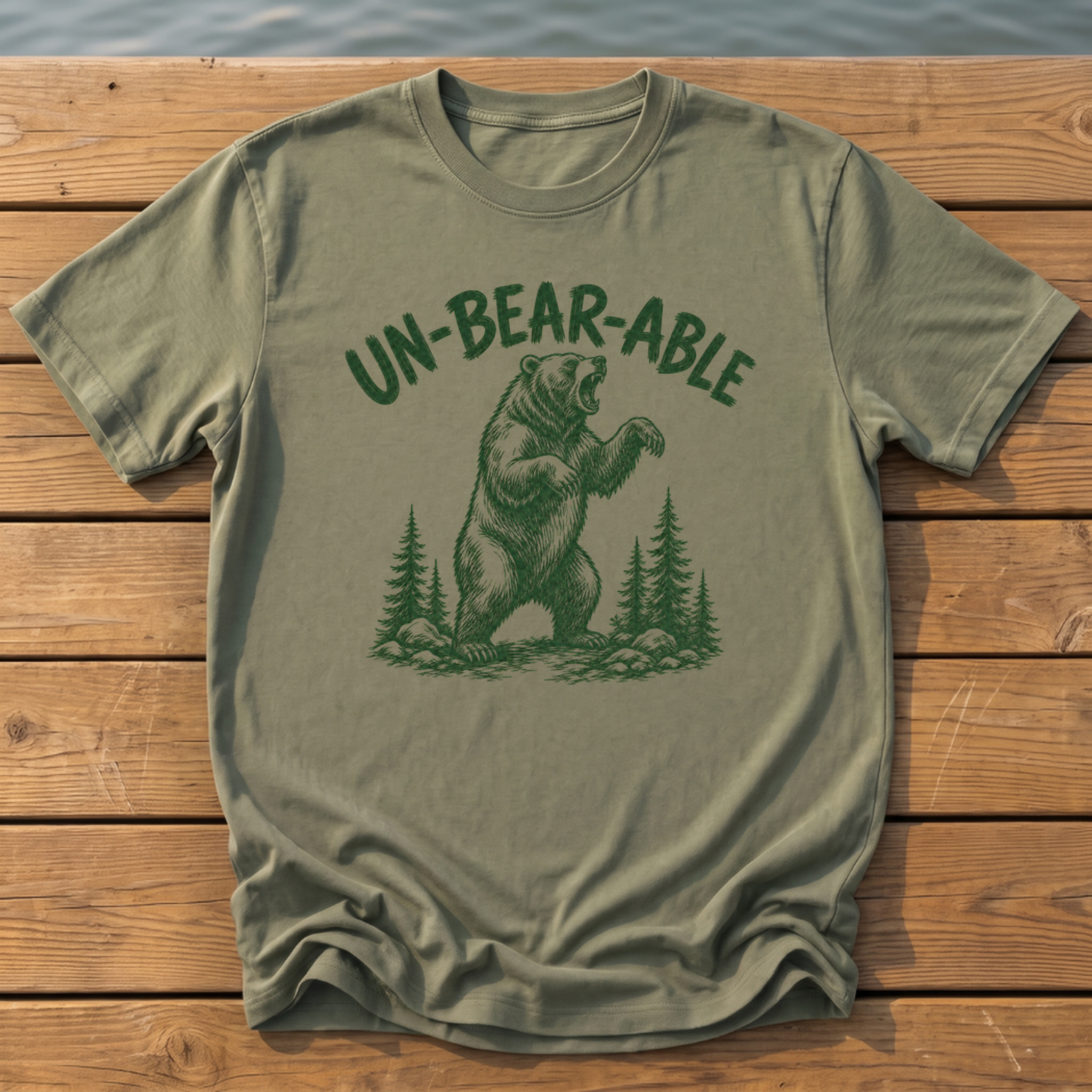 Outside-ish Design 77 T-Shirt — Moss