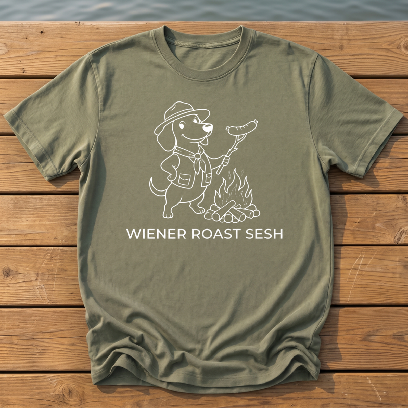 Outside-ish Design 85 T-Shirt — Moss