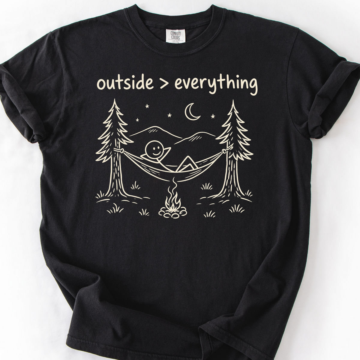 Outside Over Everything T-Shirt — Black