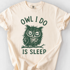 Owl I Do Is Sleep T-Shirt — Ivory