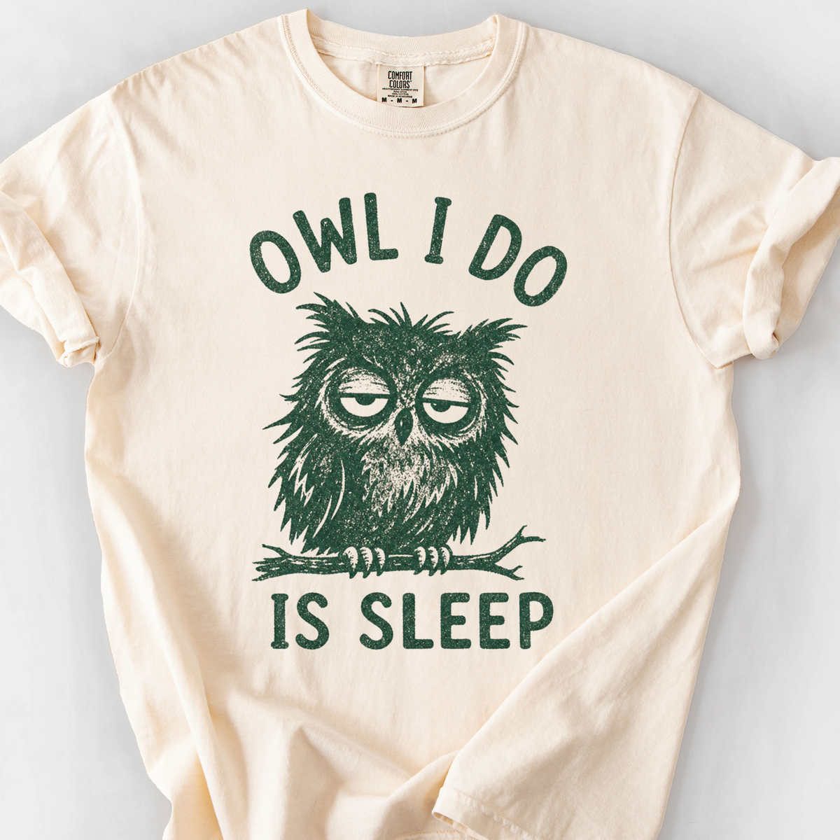 Owl I Do Is Sleep T-Shirt — Ivory