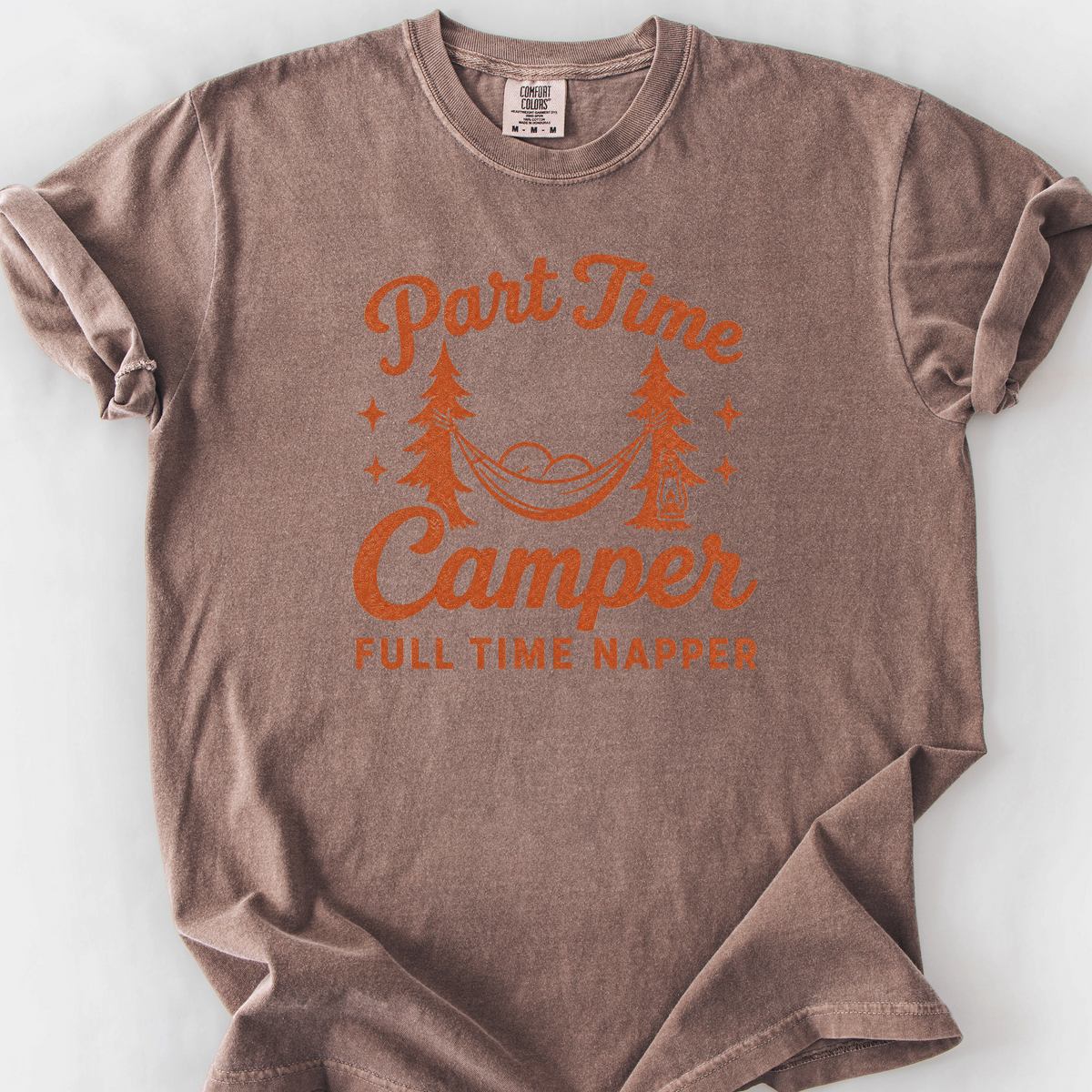 Part Time Camper Full Time Napper T-Shirt — Espresso