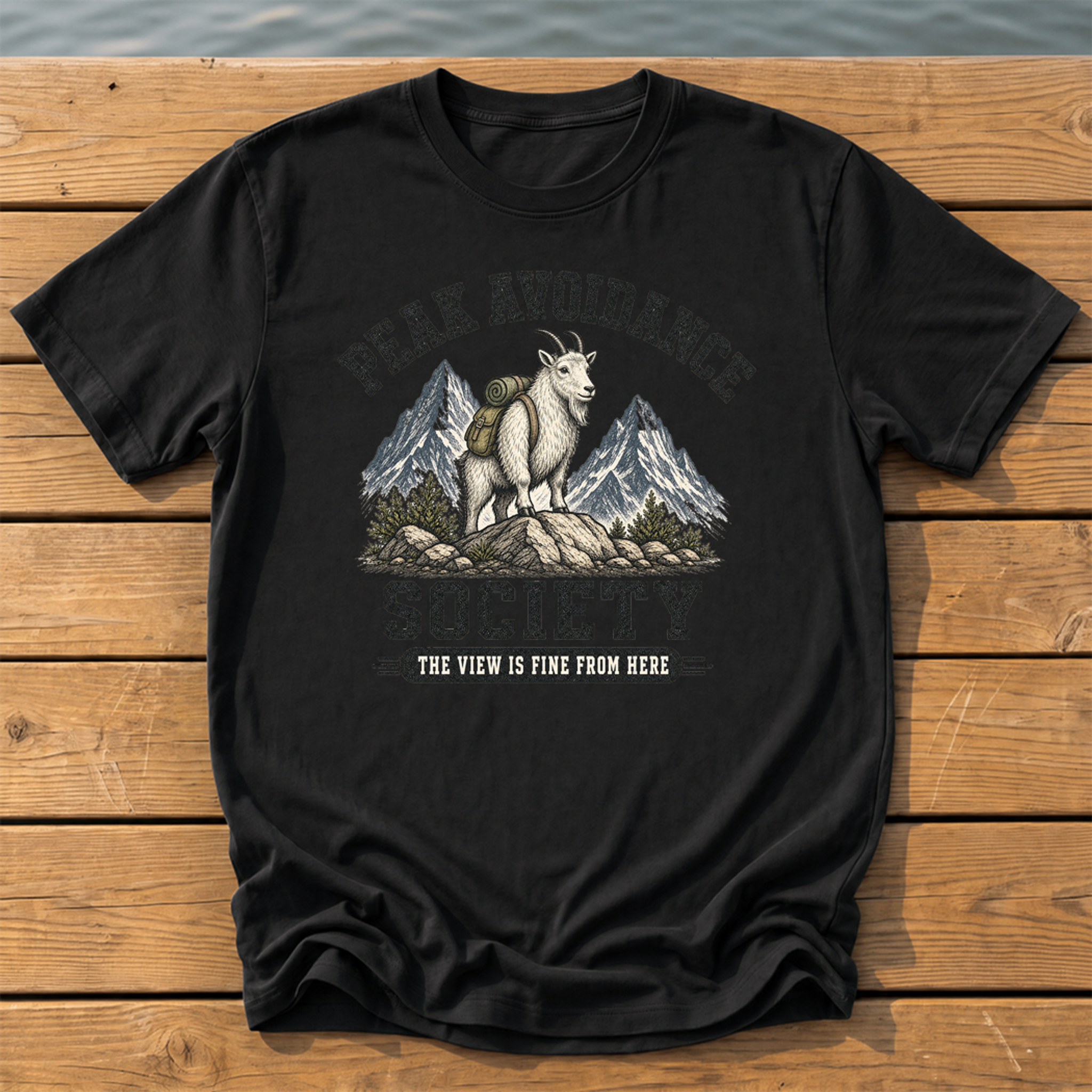 Peak Avoidance Society T-Shirt — Black