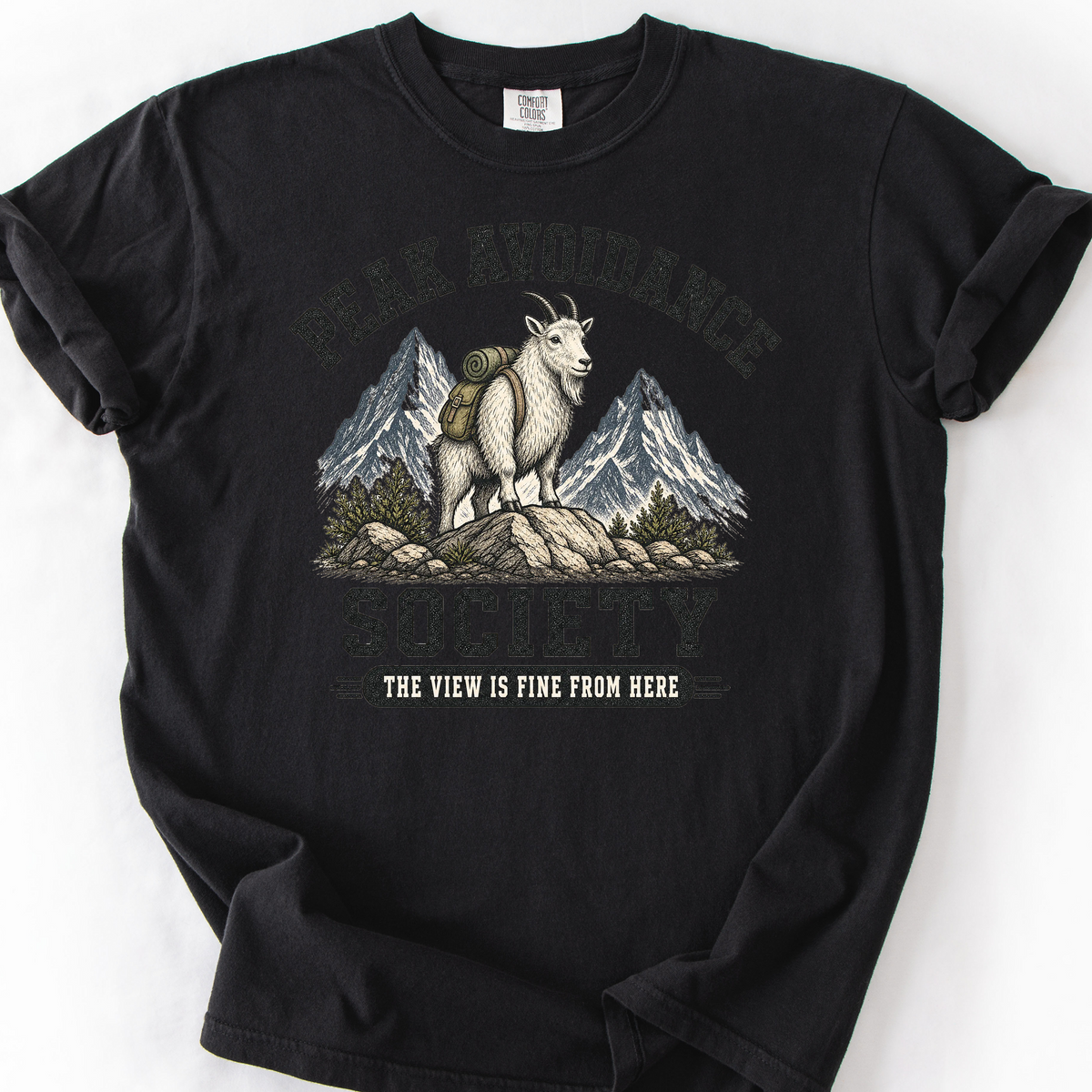 Peak Avoidance Society T-Shirt — Black