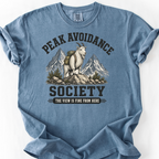 Peak Avoidance Society T-Shirt — Blue Jean