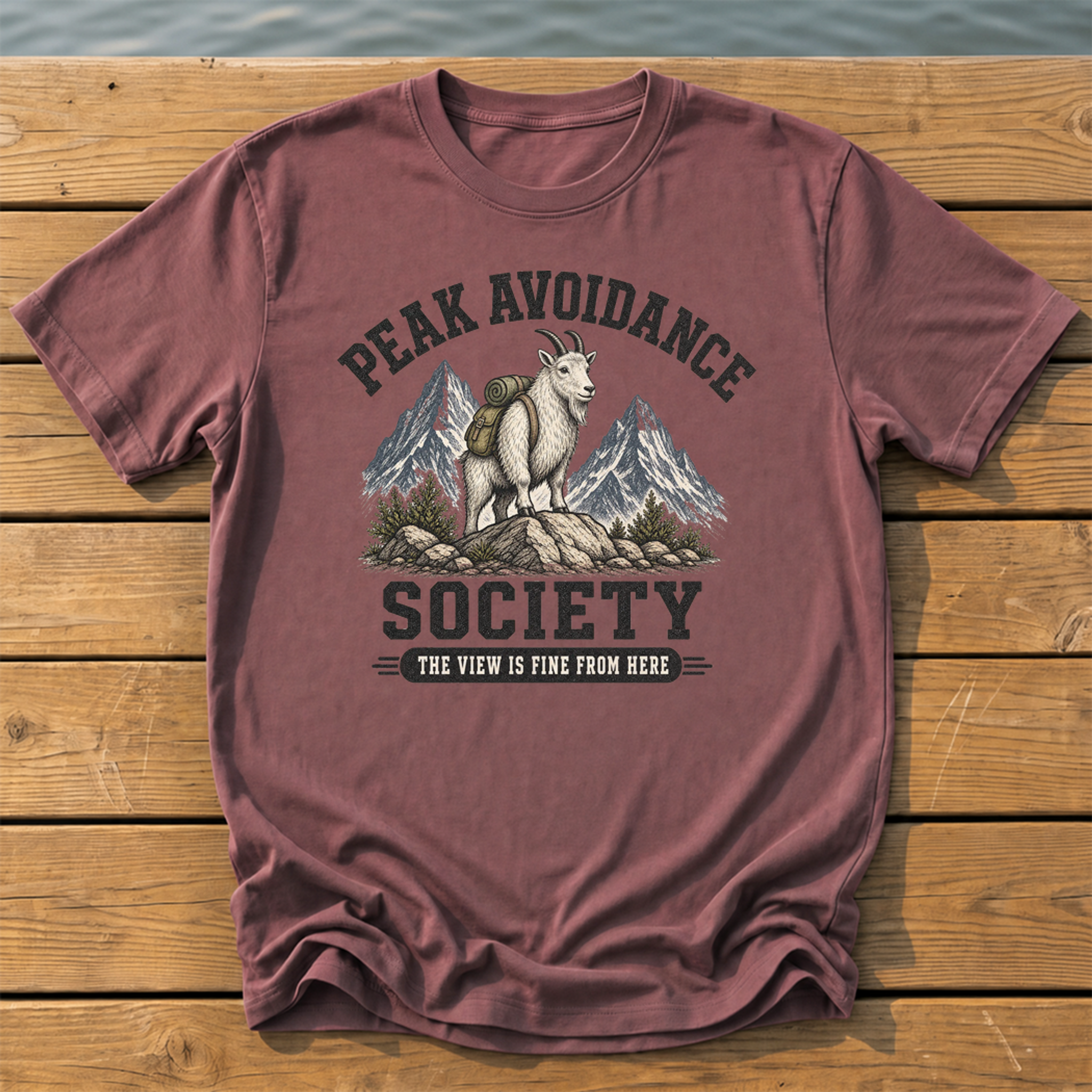 Peak Avoidance Society T-Shirt — Brick