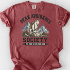 Peak Avoidance Society T-Shirt — Brick