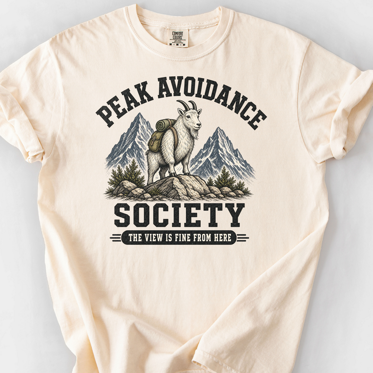Peak Avoidance Society T-Shirt — Ivory