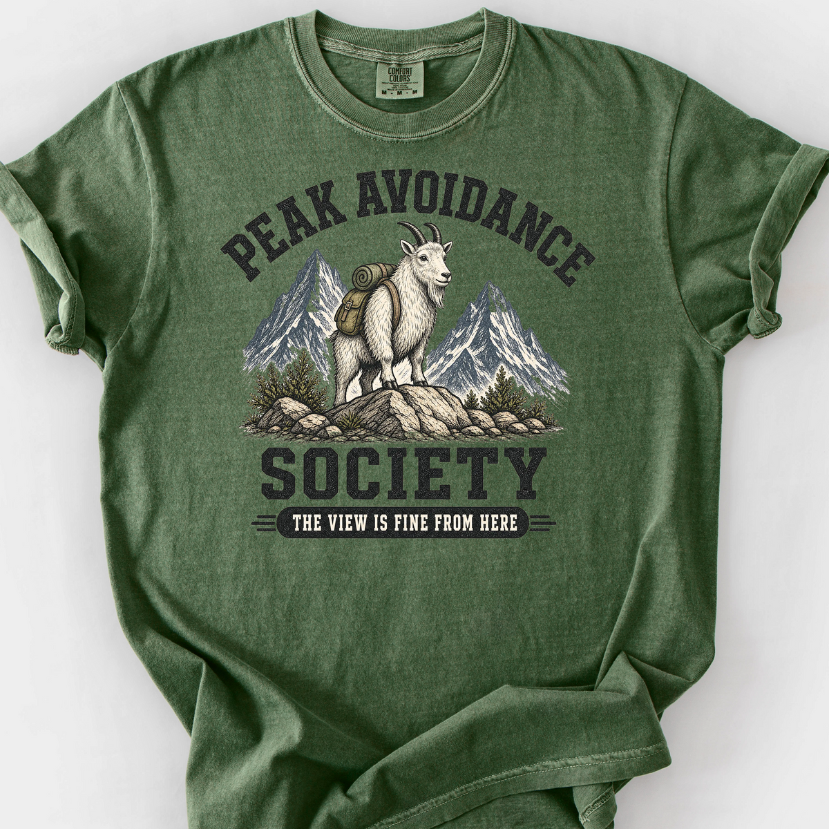 Peak Avoidance Society T-Shirt — Moss