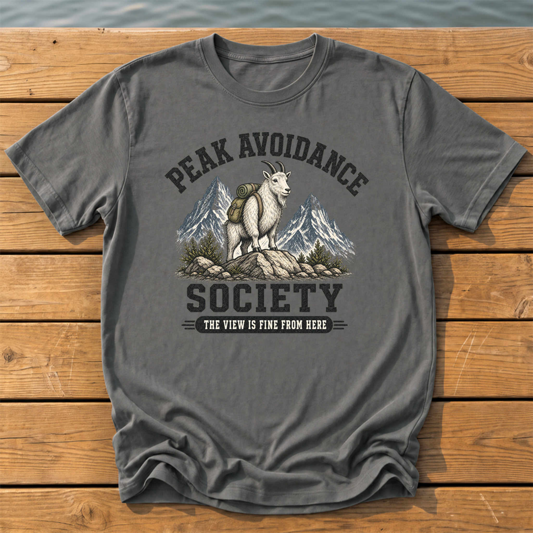 Peak Avoidance Society T-Shirt — Pepper