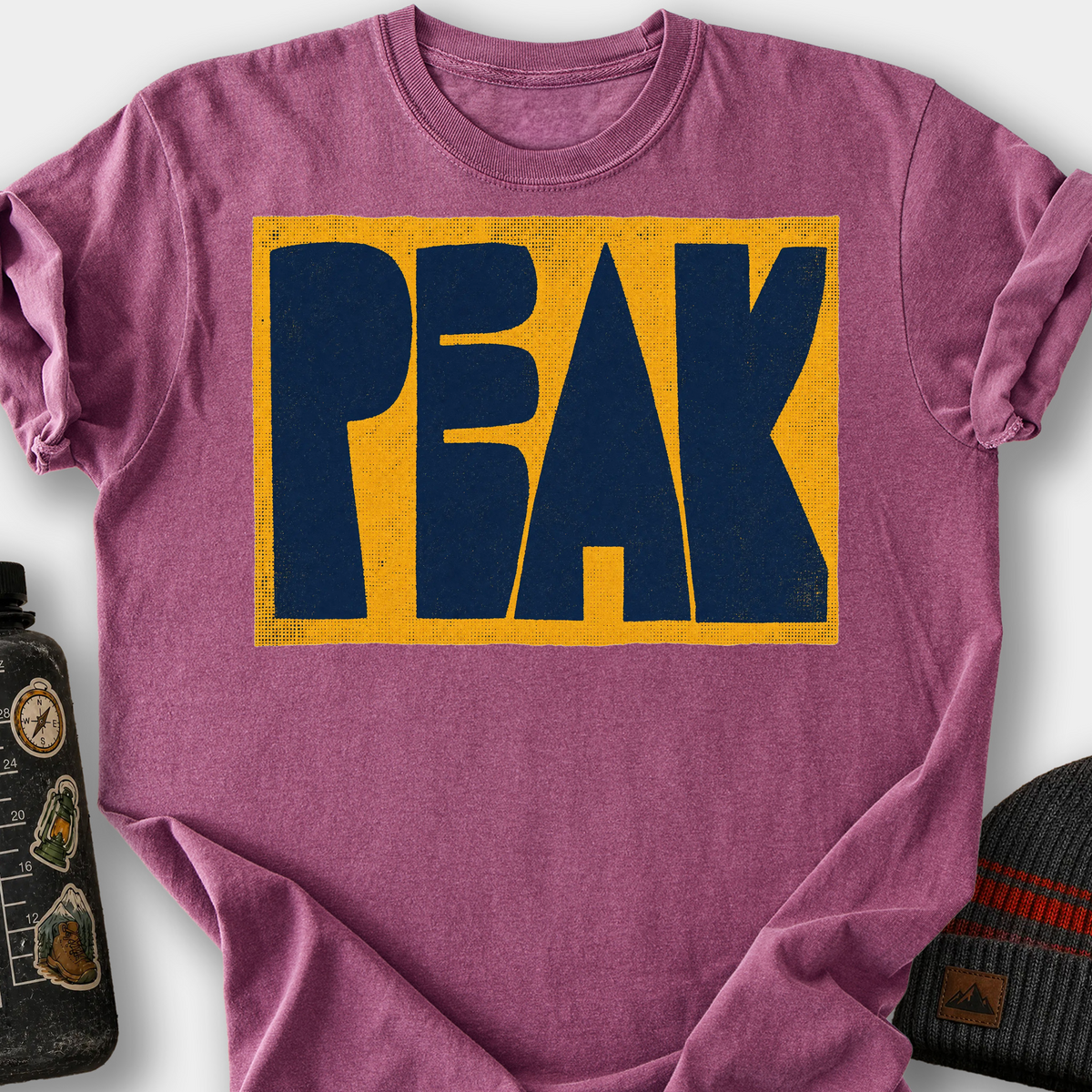 Peak (Block Letters) T-Shirt — Berry