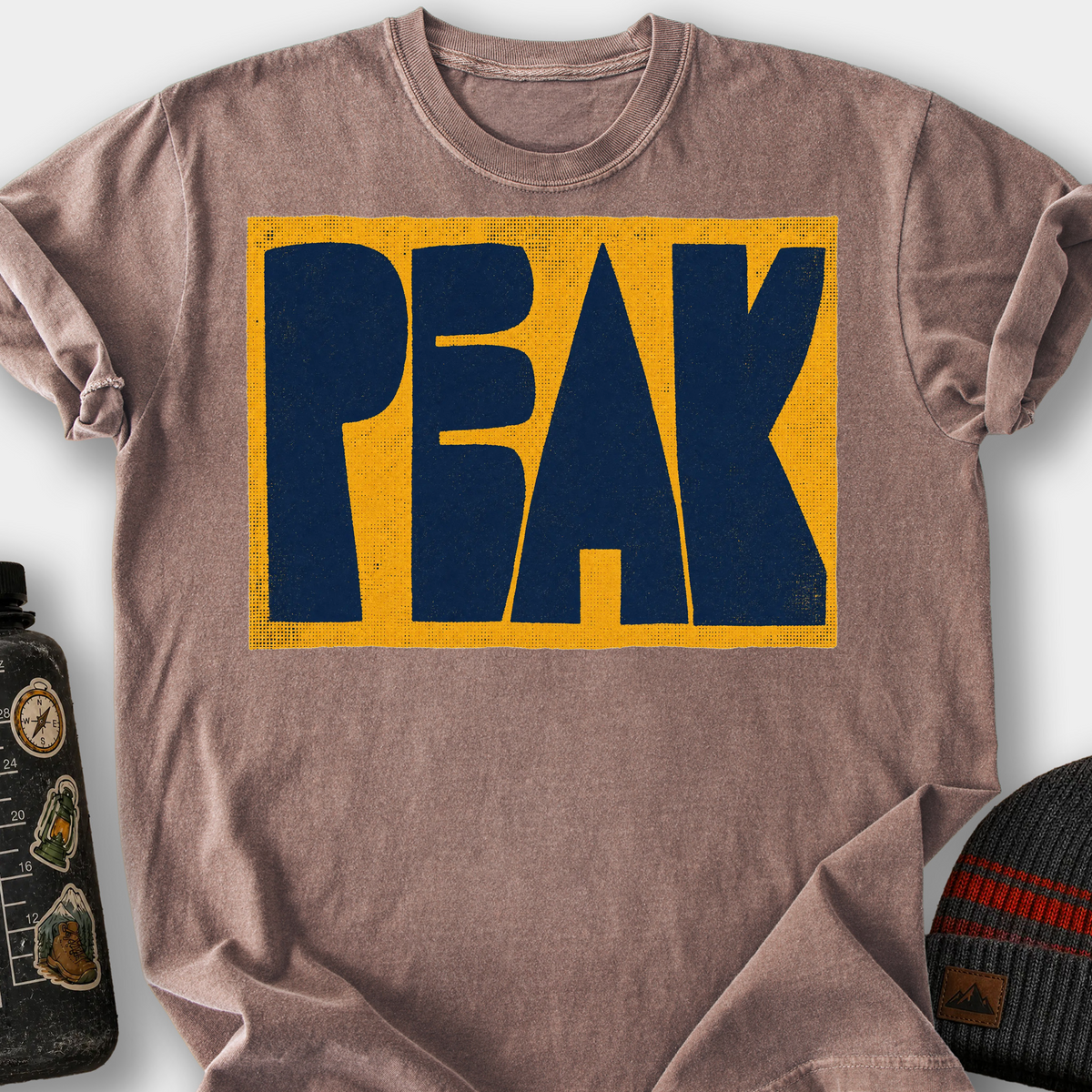 Peak (Block Letters) T-Shirt — Espresso