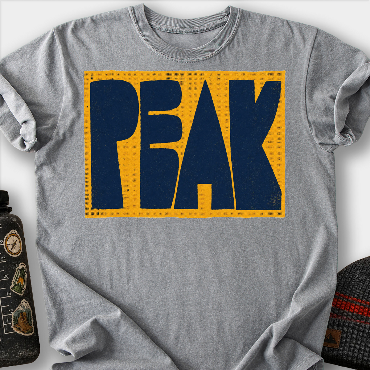 Peak (Block Letters) T-Shirt — Grey