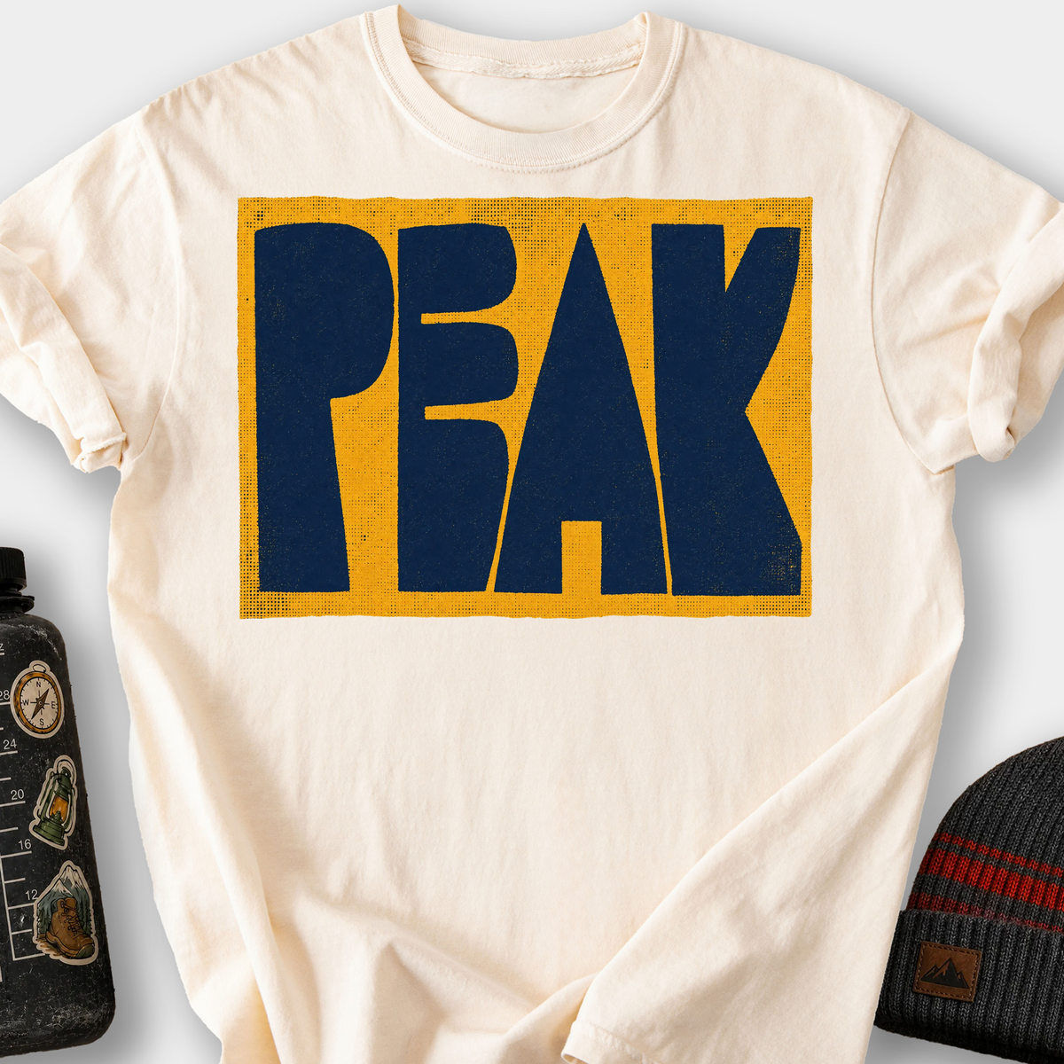 Peak (Block Letters) T-Shirt — Ivory